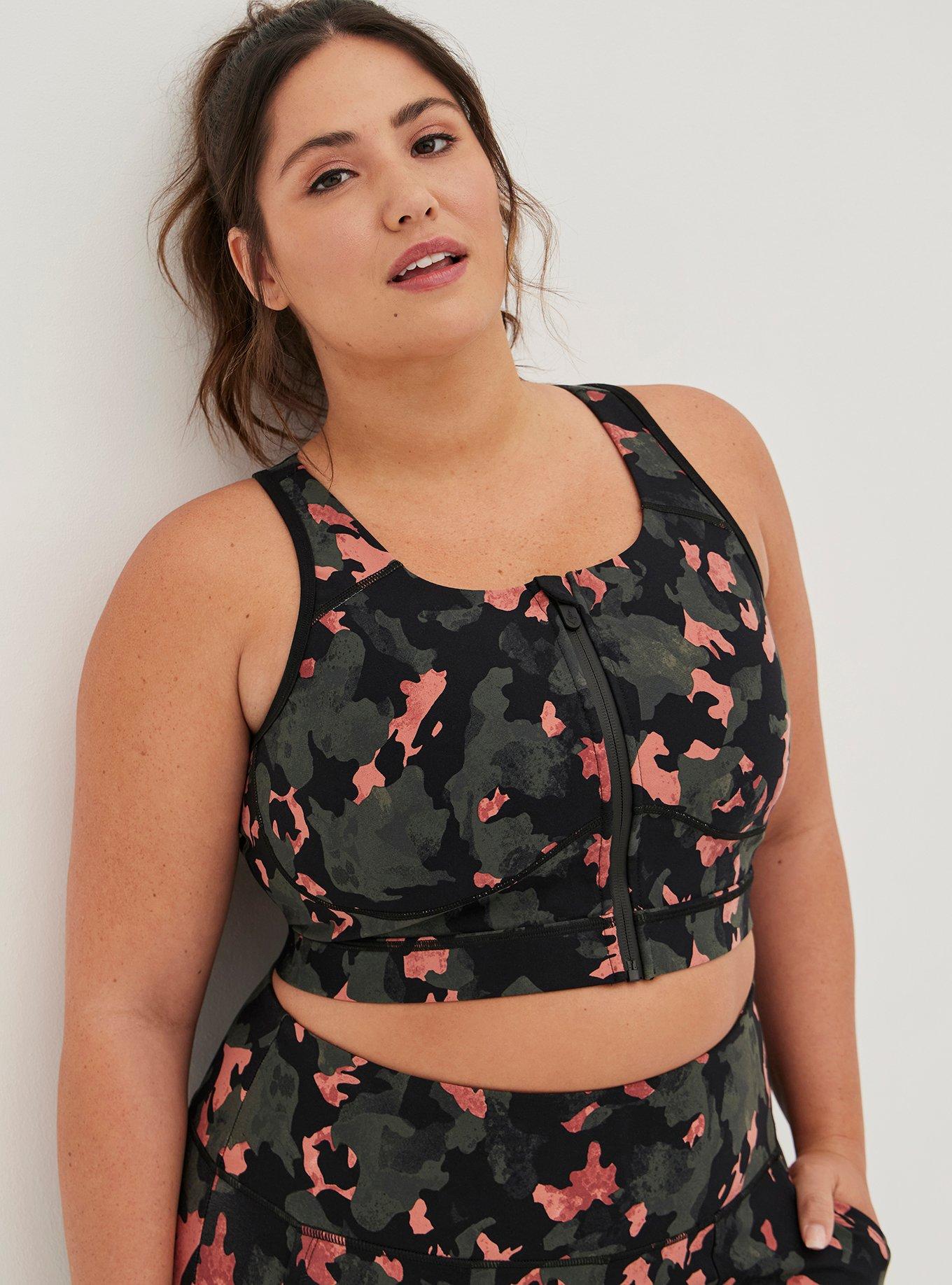 Plus Size - Happy Camper Low-Impact Wireless Strappy Back Active Sports Bra  - Torrid