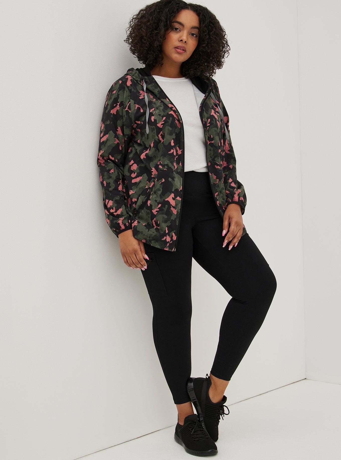 Plus Size Happy Camper Stretch Woven Light Weight Active Jacket Torrid