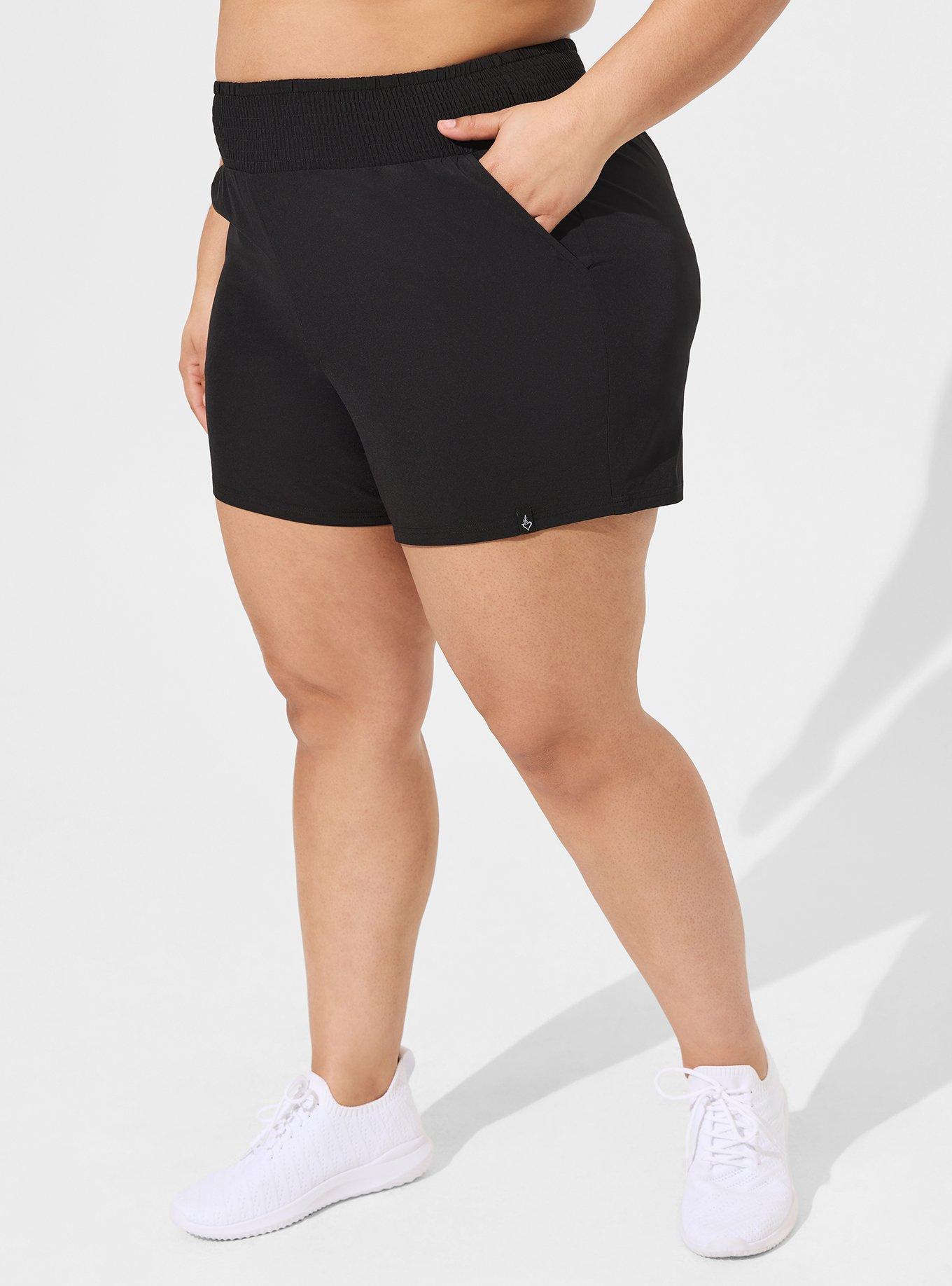 Plus Size Performance Smocked Waistband Shorts