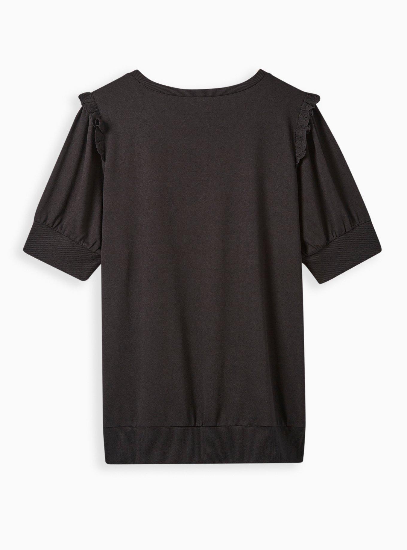 Graphic Classic Fit Lt Weight French Terry Short Sleeve Sweatshirt, CHASING DREAMS BEADED BLACK, alternate