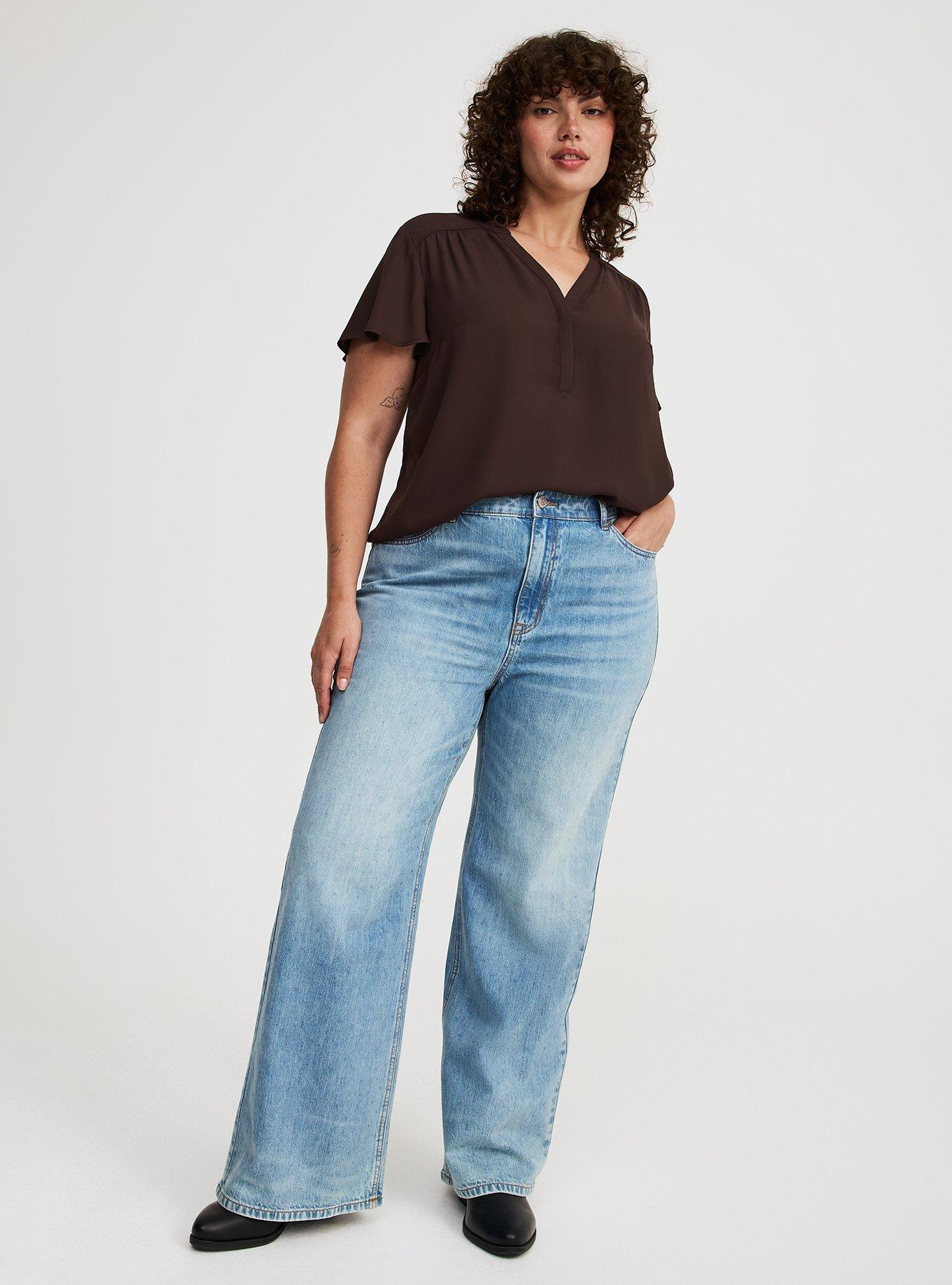 Harper Georgette Pullover Flutter Blouse