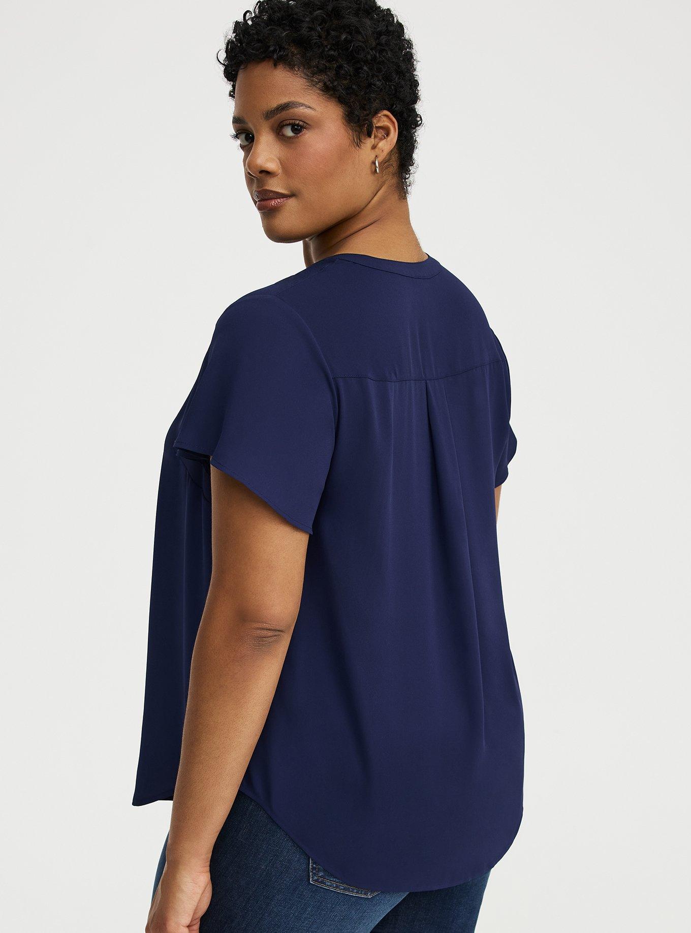 Harper Flutter Sleeve Blouse, PEACOAT, alternate