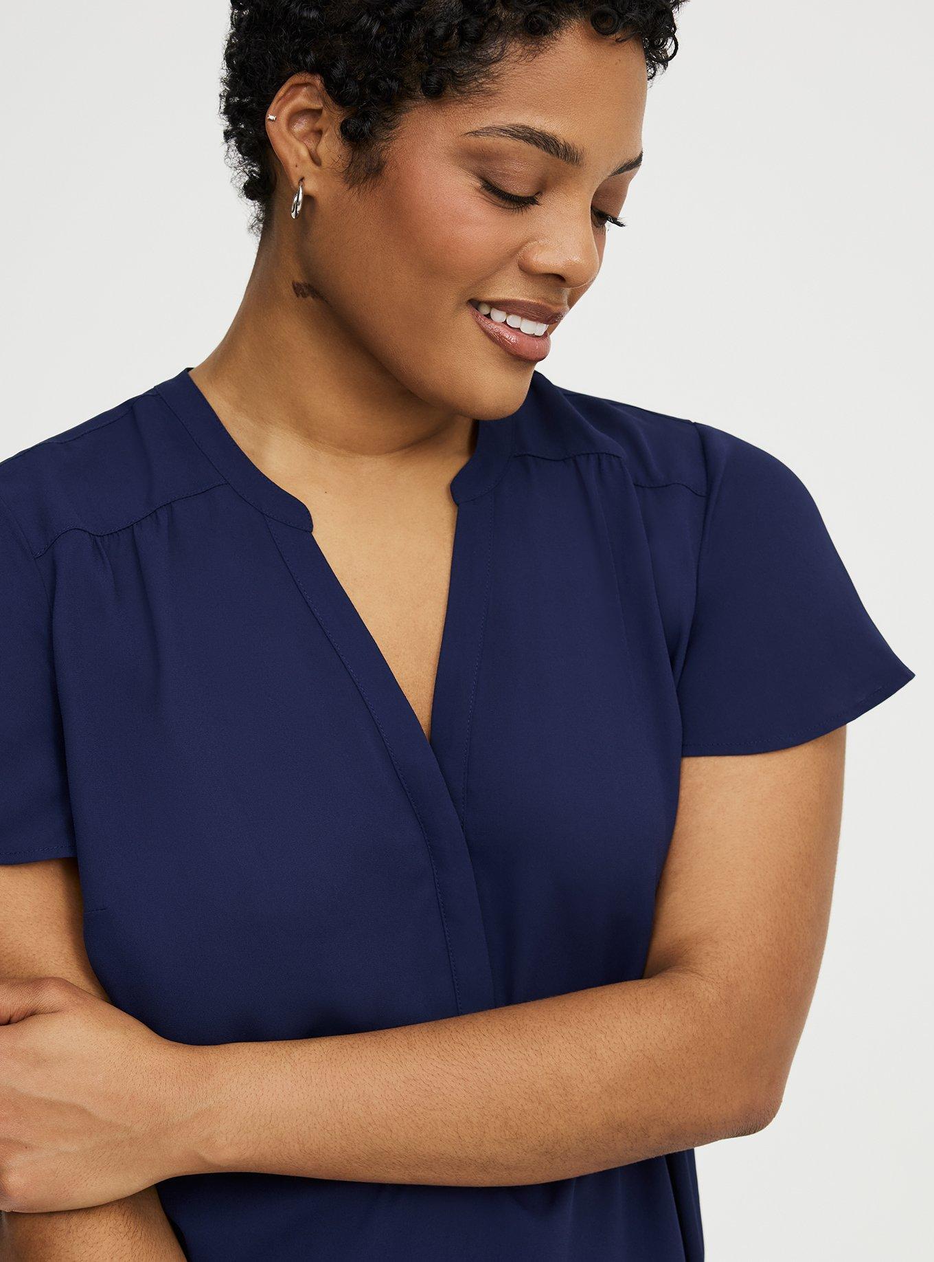 Harper Flutter Sleeve Blouse, PEACOAT, alternate