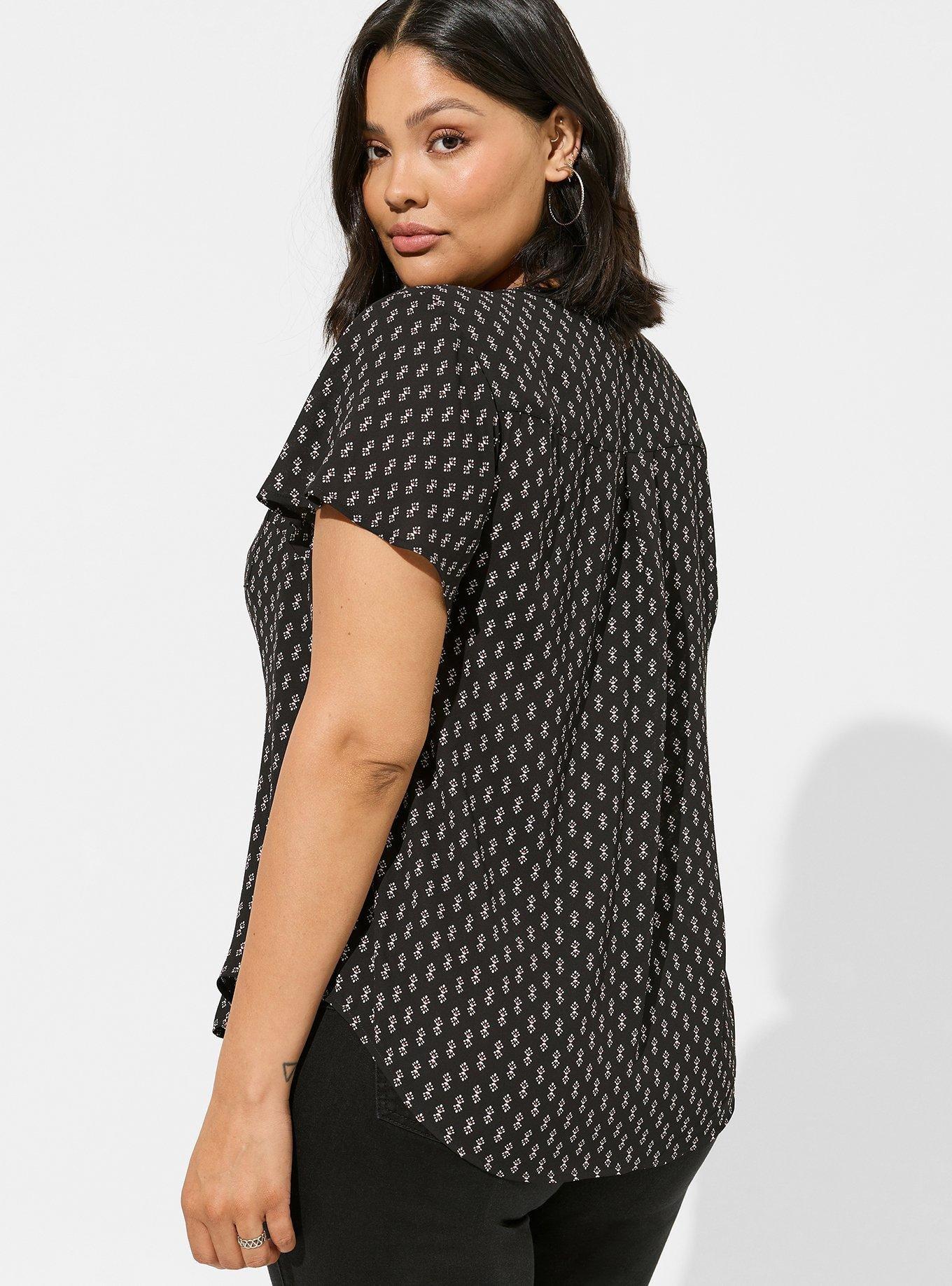 Plus Size - Harper Georgette Pullover Flutter Sleeve Blouse - Torrid