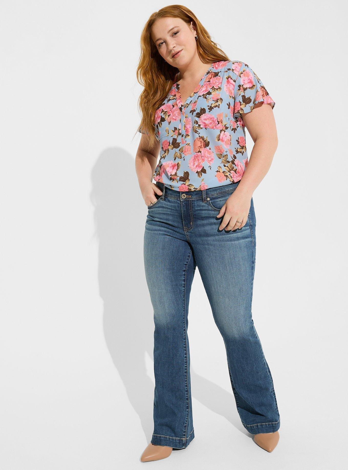 Harper Georgette Pullover Flutter Blouse