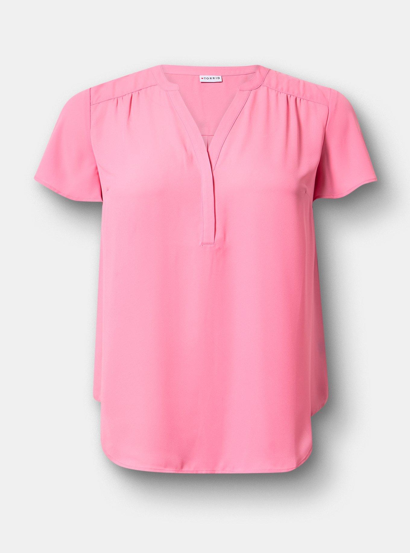 Harper Flutter Sleeve Blouse, AURORA PINK, hi-res