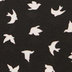 Harper Georgette Pullover Flutter Sleeve Blouse, FLY BIRDS DEEP BLACK, swatch