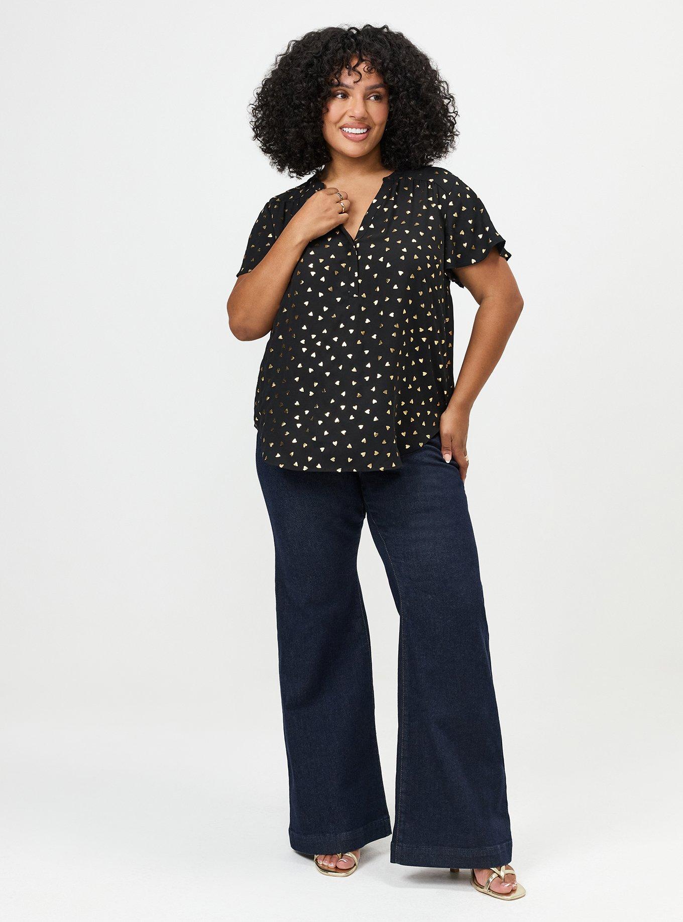 Harper Flutter Sleeve Blouse, HEARTS OUT, alternate