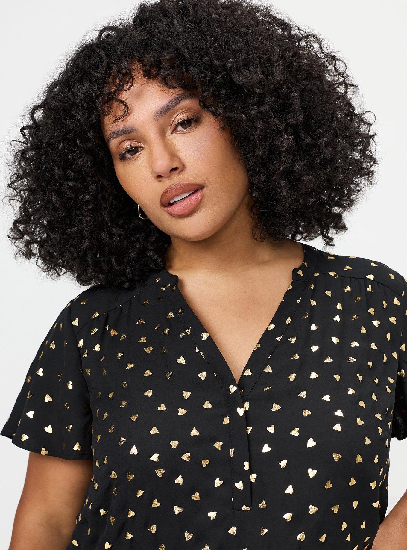 Harper Flutter Sleeve Blouse, HEARTS OUT, alternate