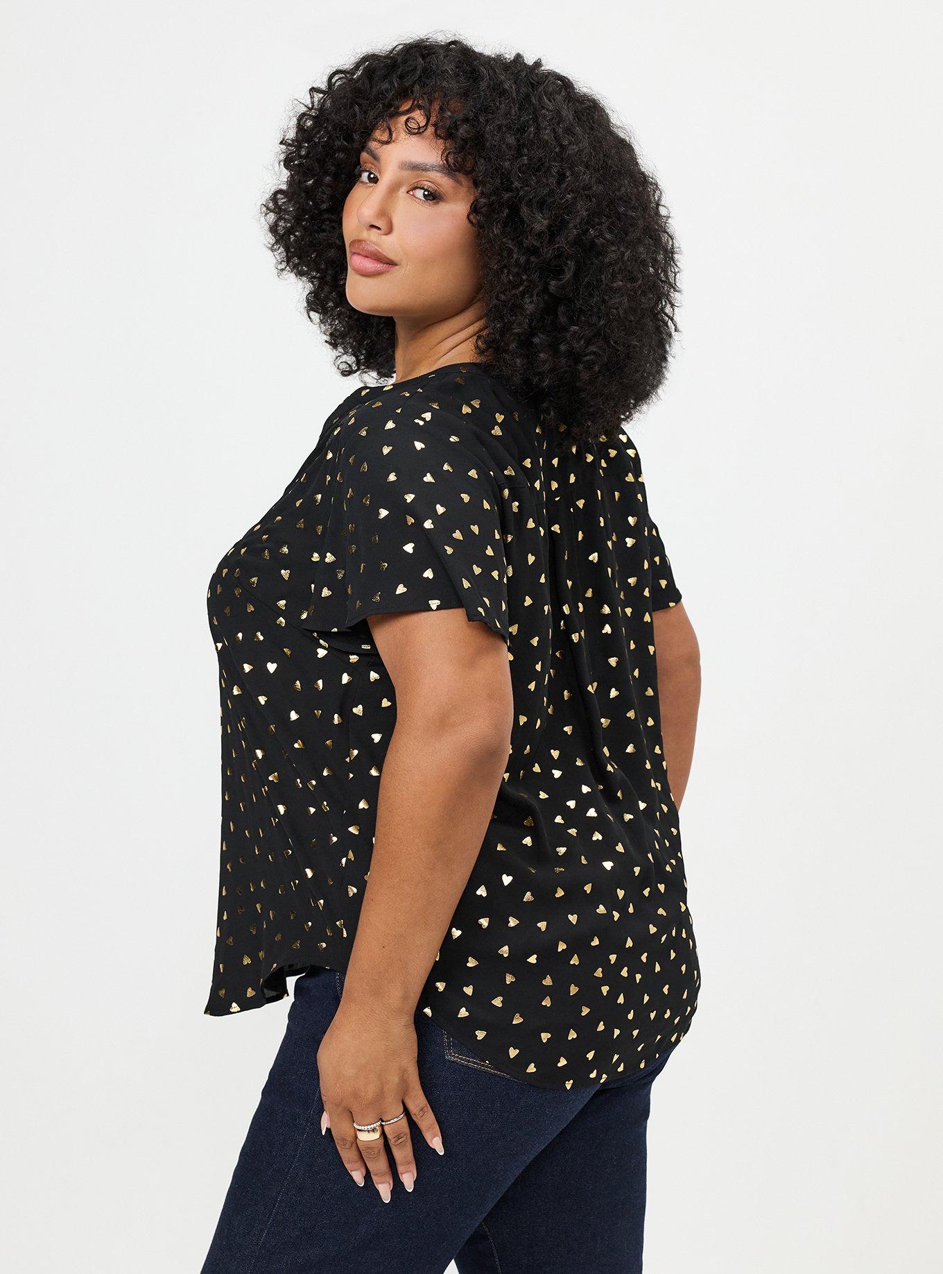 Harper Flutter Sleeve Blouse, HEARTS OUT, alternate