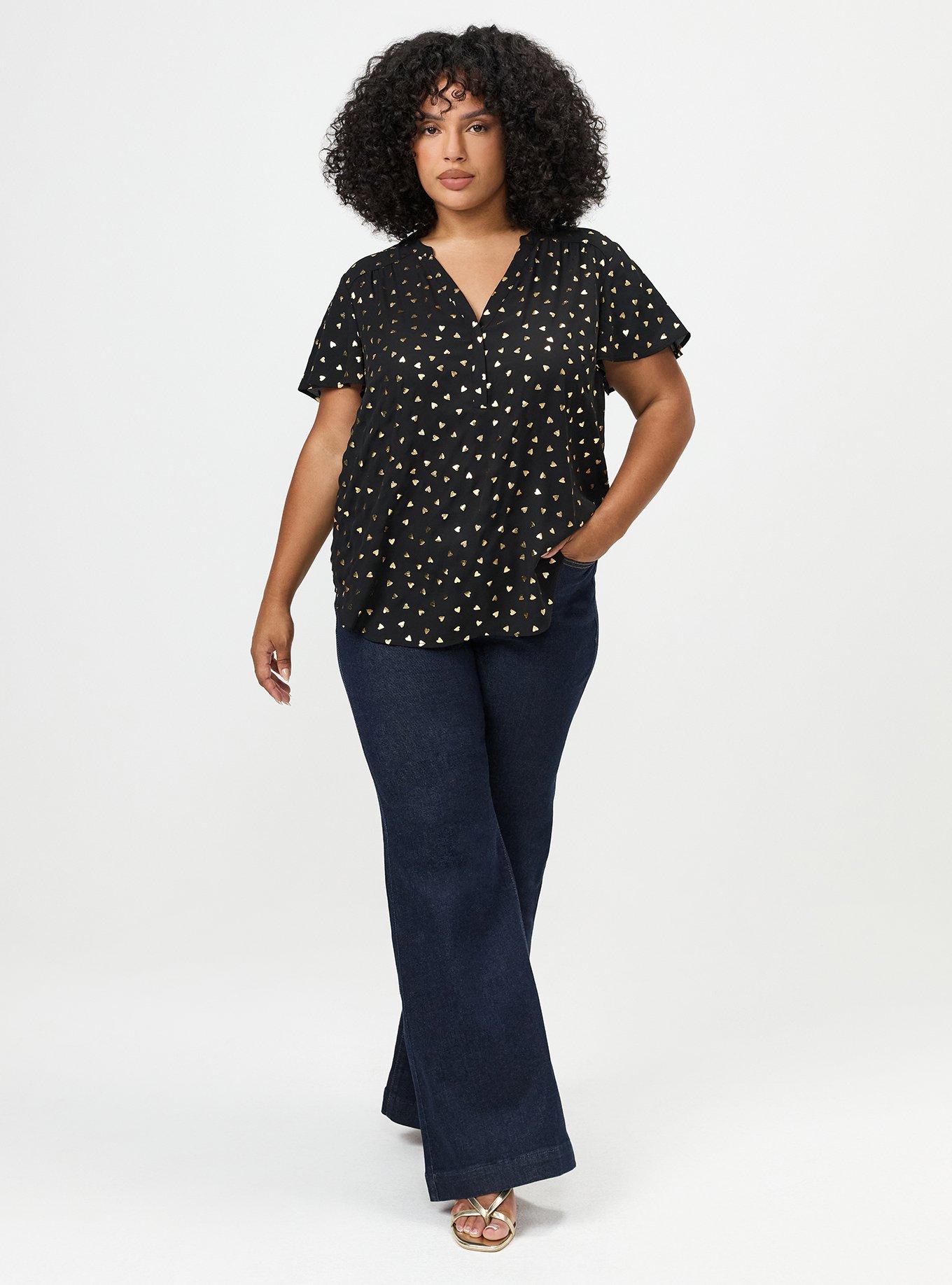 Harper Flutter Sleeve Blouse, HEARTS OUT, alternate