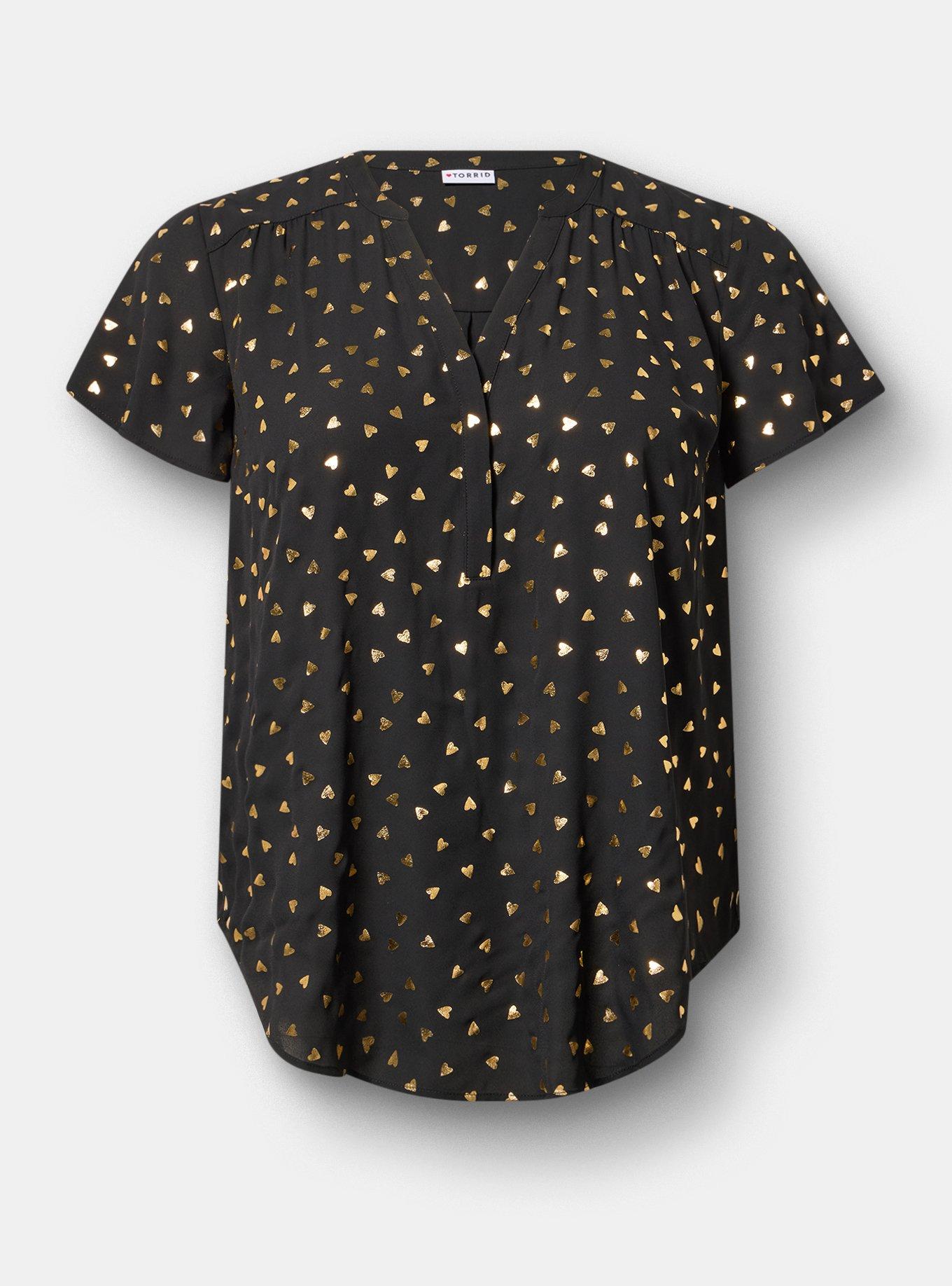 Harper Flutter Sleeve Blouse, HEARTS OUT, flat