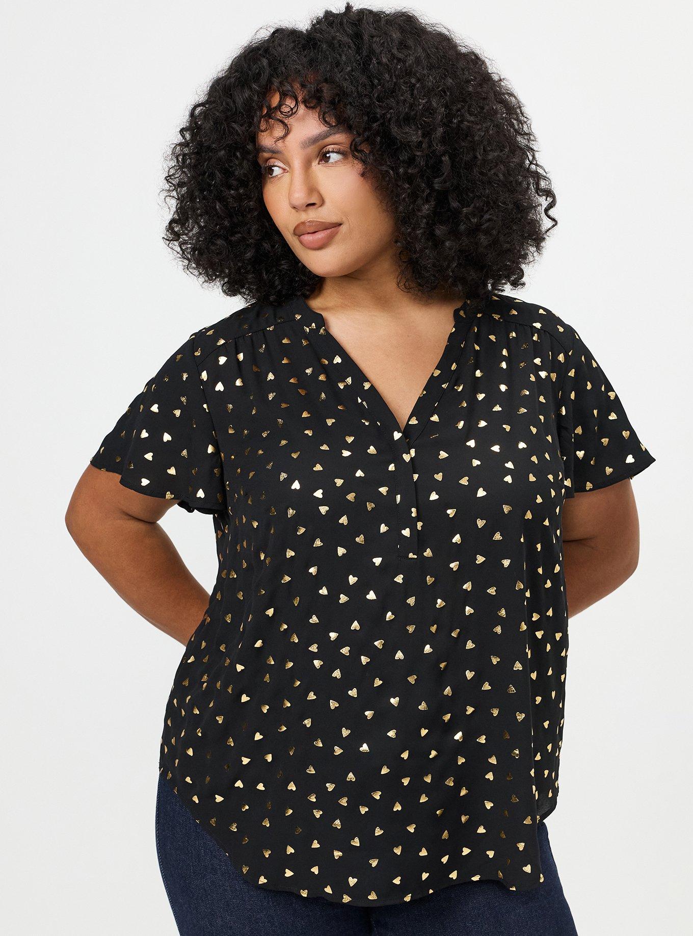 Harper Flutter Sleeve Blouse, HEARTS OUT, hi-res