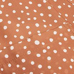 Harper Flutter Sleeve Pullover Blouse, PATIENCE DOTS AMBER BROWN, swatch