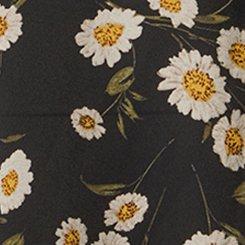 Plus Size Harper Georgette Pullover Flutter Blouse, FIELD OF DAISYS FLORAL DEEP BLACK, swatch