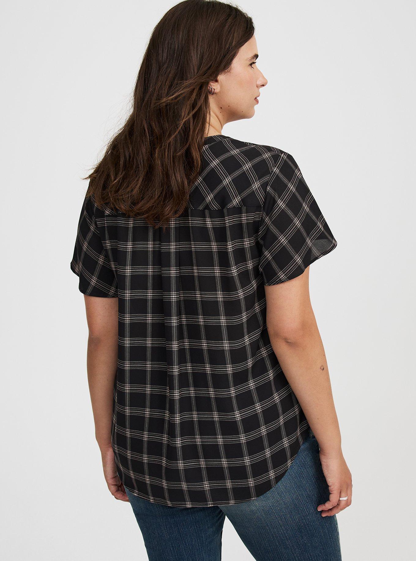 Harper Georgette Pullover Flutter Blouse