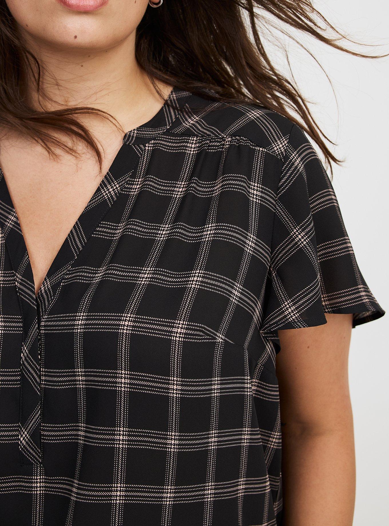 Harper Georgette Pullover Flutter Blouse