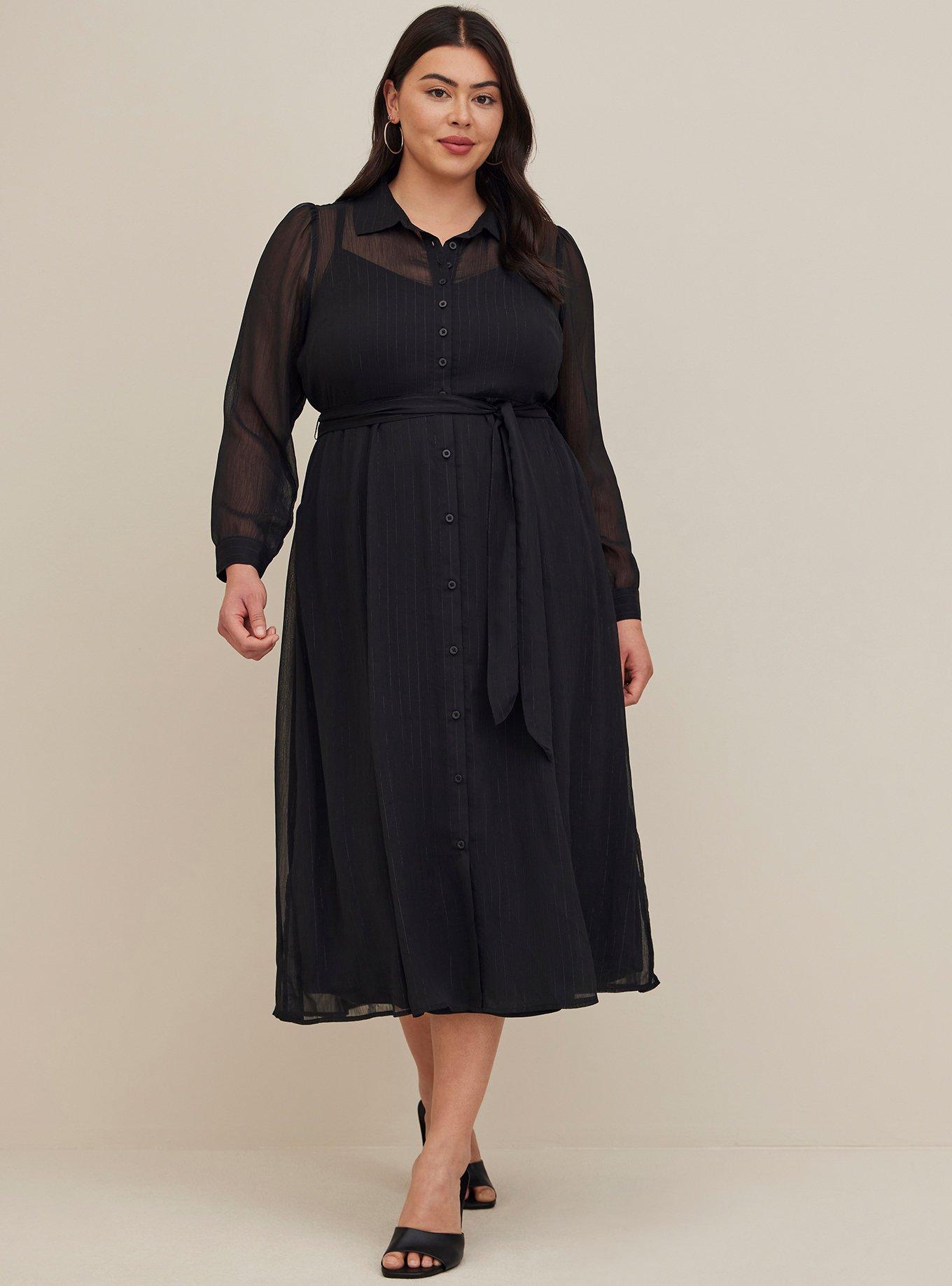 Plus Size - Maxi Woven Shirt Dress - Torrid