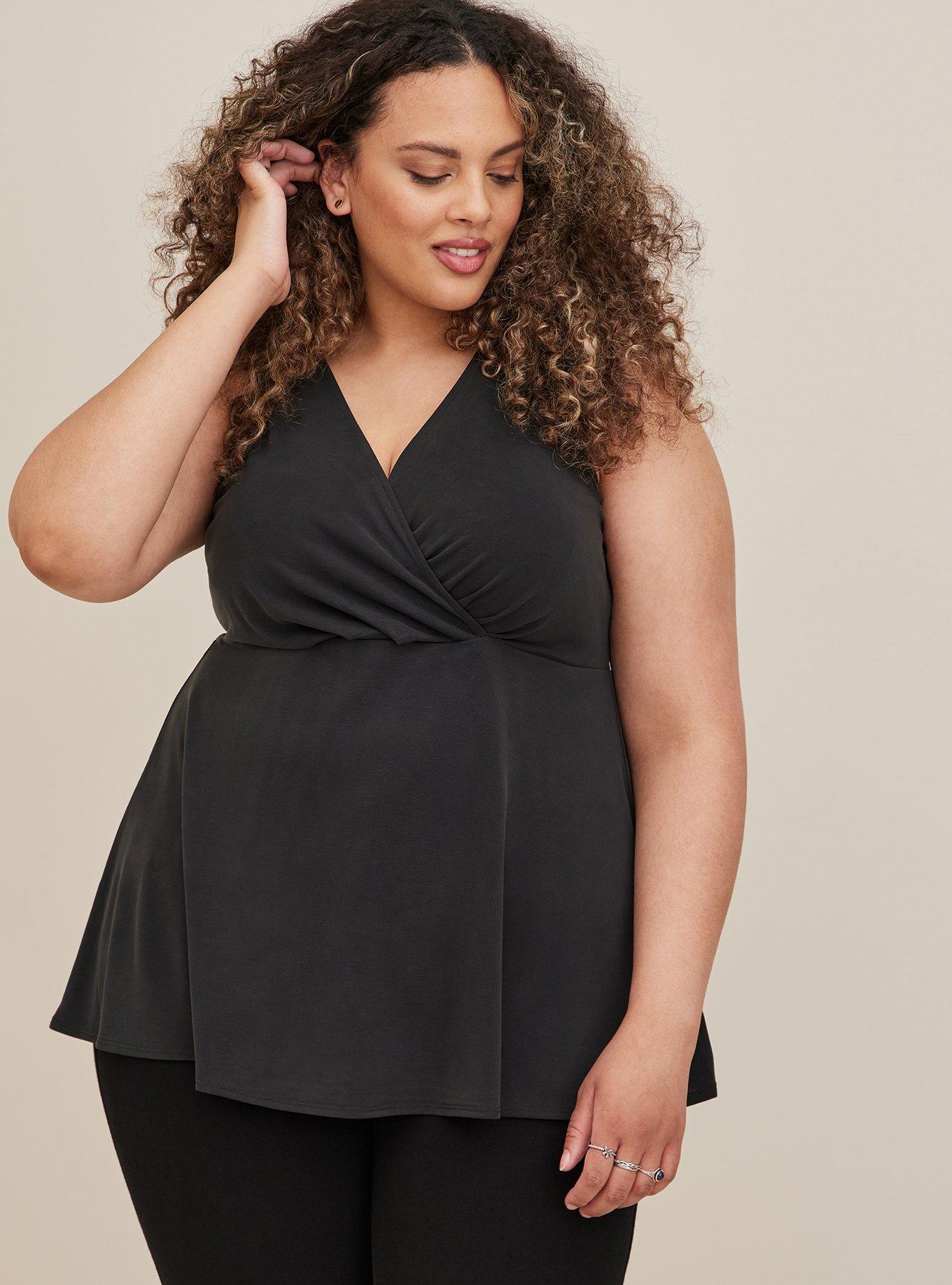 Plus Size - Black Surplice Nursing Bra - Torrid