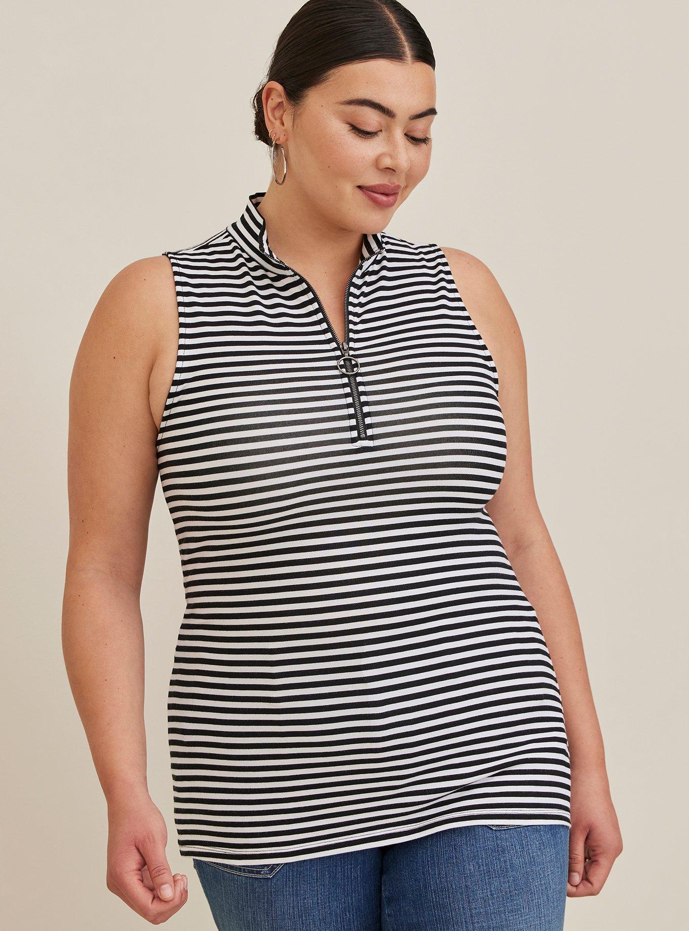 Plus Size - Foxy Mock Neck Zip Up Tank - Torrid
