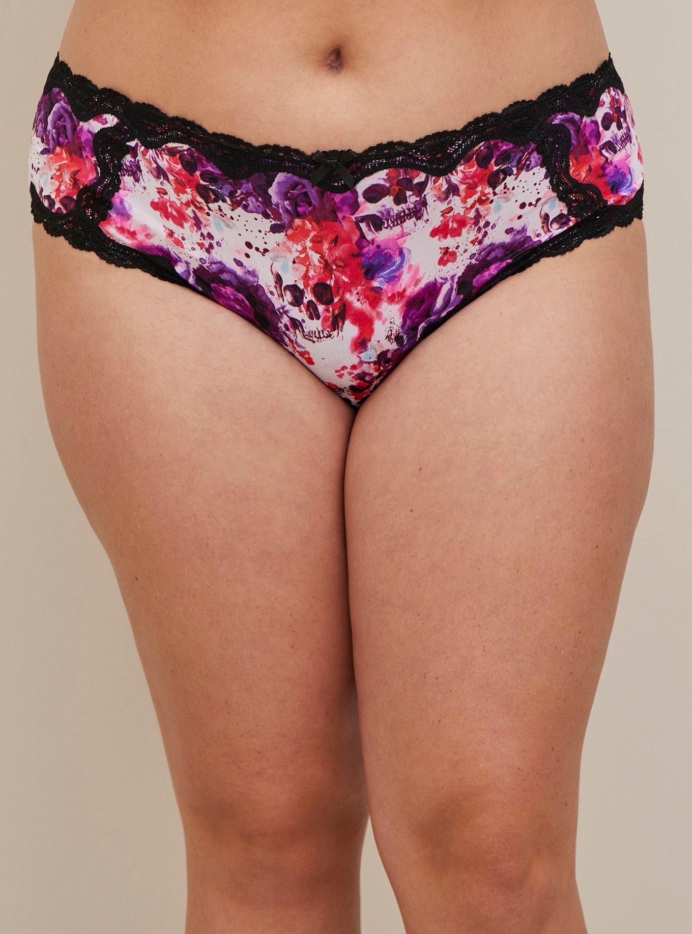 Plus Size - Light Pink Floral Lace Cage Back Hipster Panty - Torrid