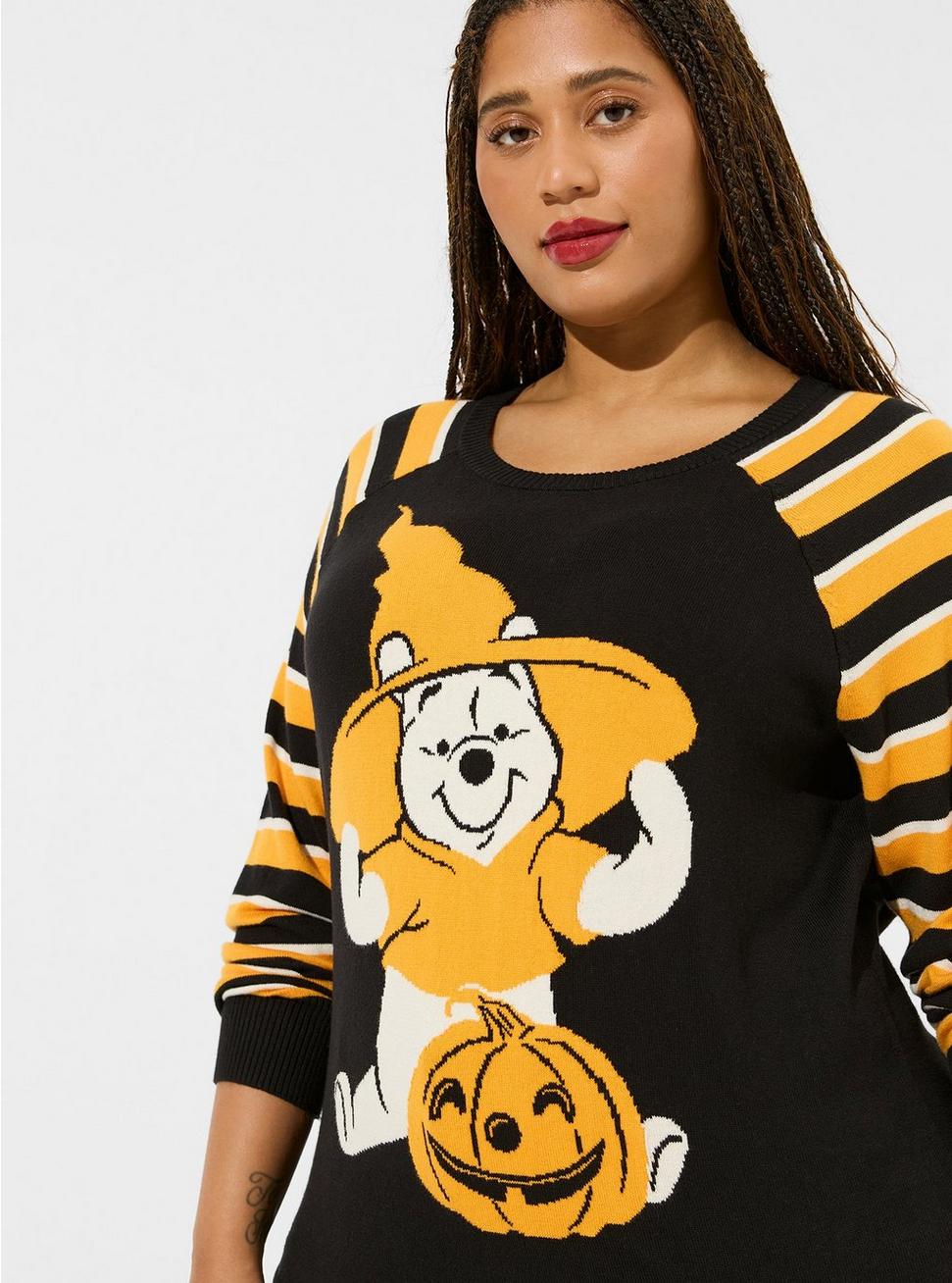 Disney Winnie The Pooh Halloween Cotton Pullover Sweater, MULTI, alternate