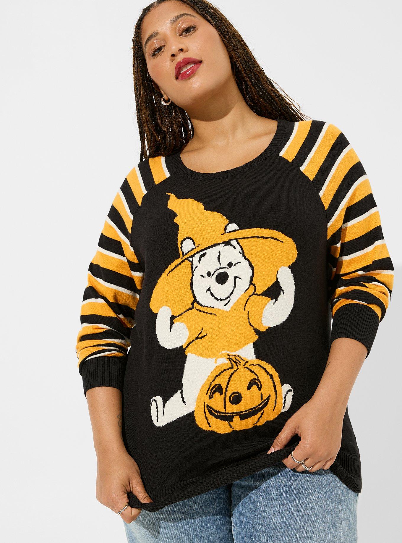 Plus Size - Disney Winnie The Pooh Halloween Cotton Pullover Sweater -  Torrid