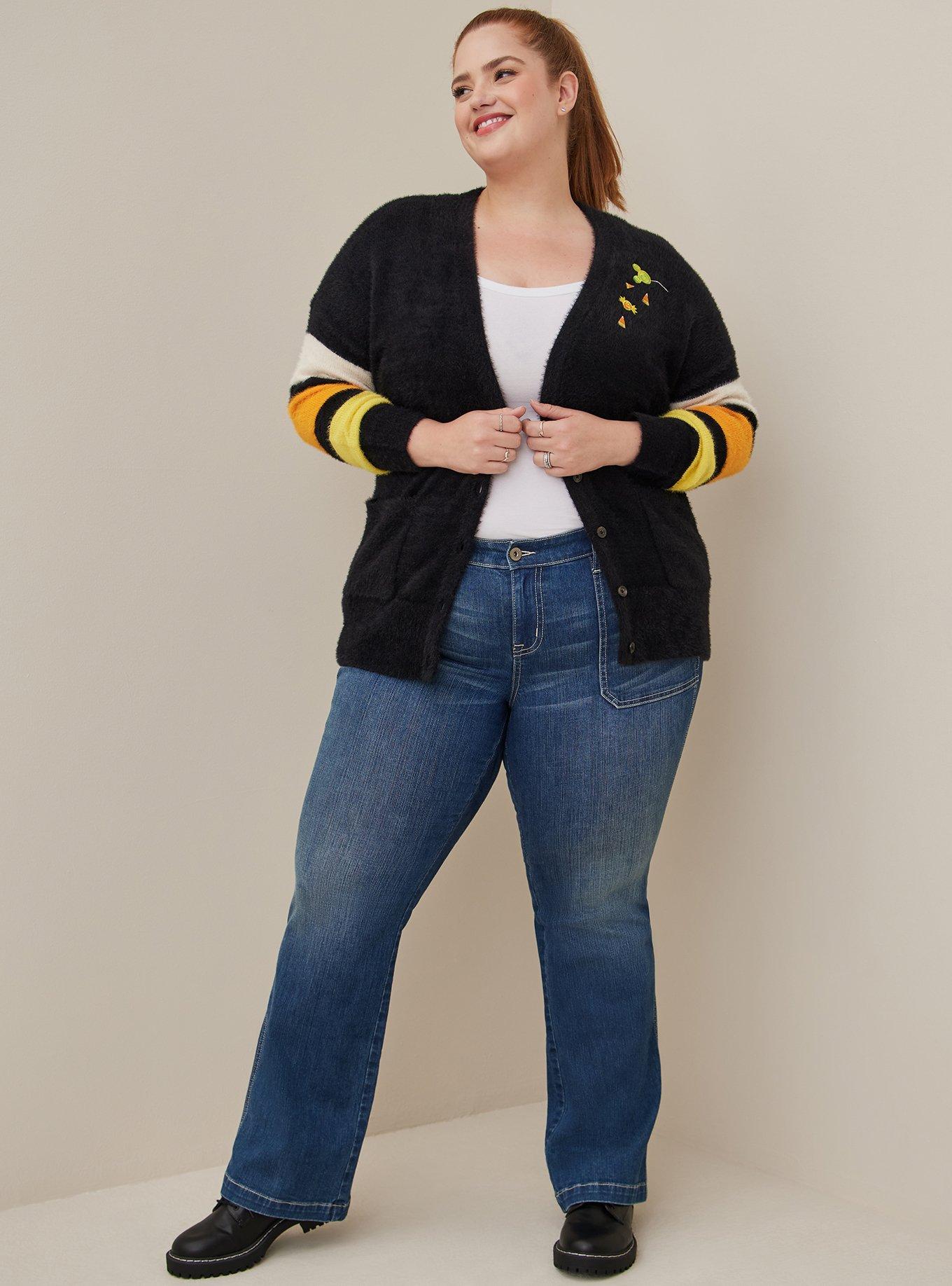 Plus Size Disney Minnie Mouse Halloween Cardigan Sweater, MULTI, alternate