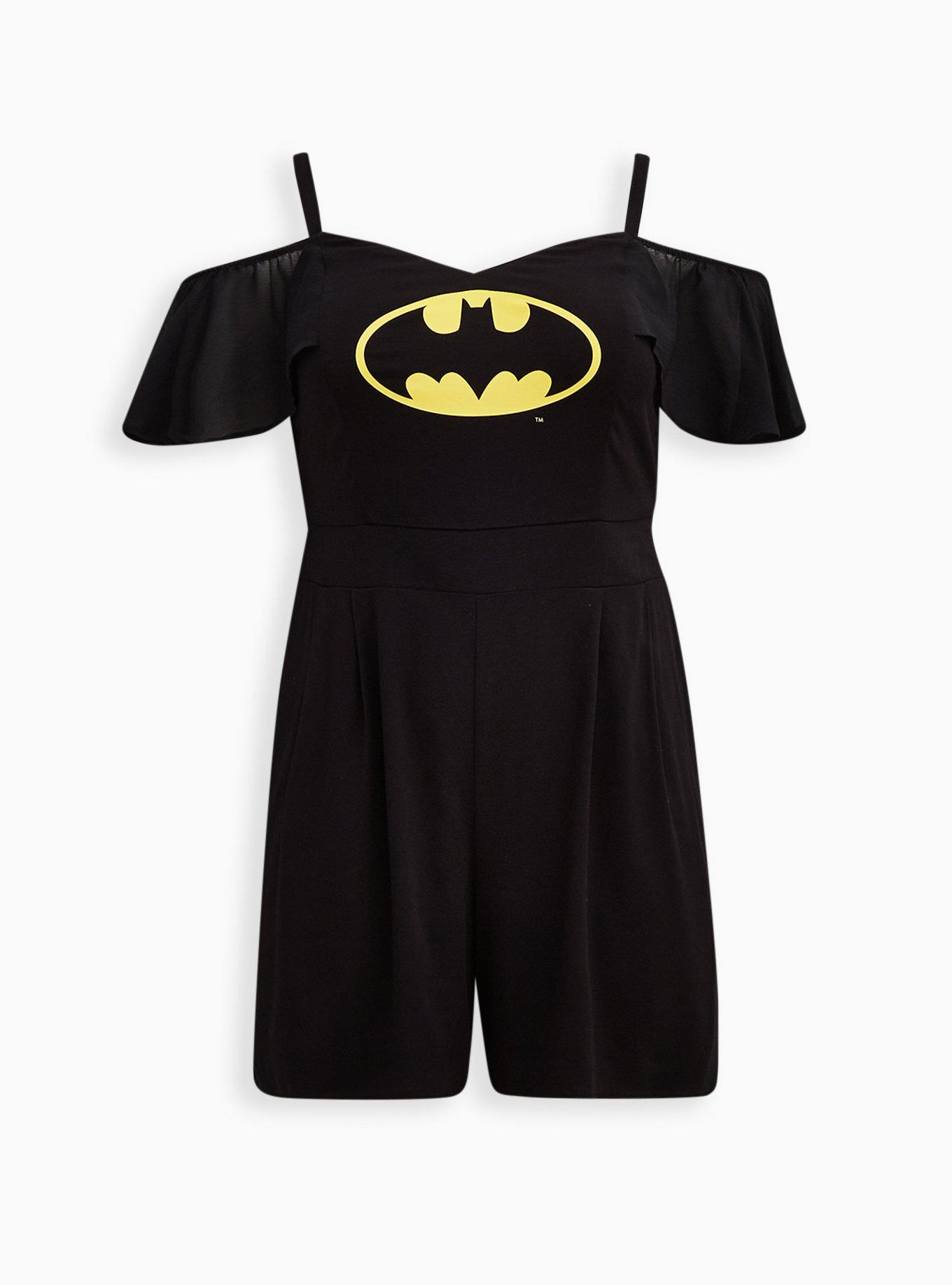 Batman Stretch Challis Short Romper, MULTI, hi-res