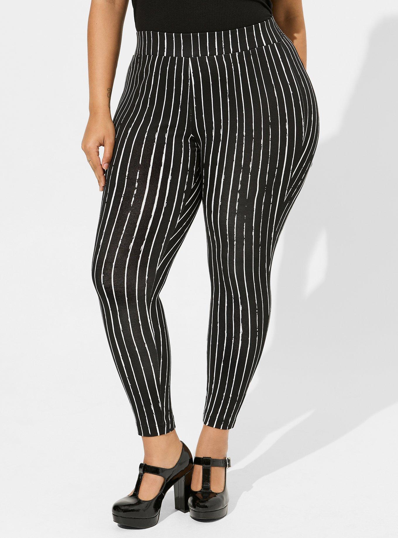 YOURS Plus Size Black Ribbed Leggings