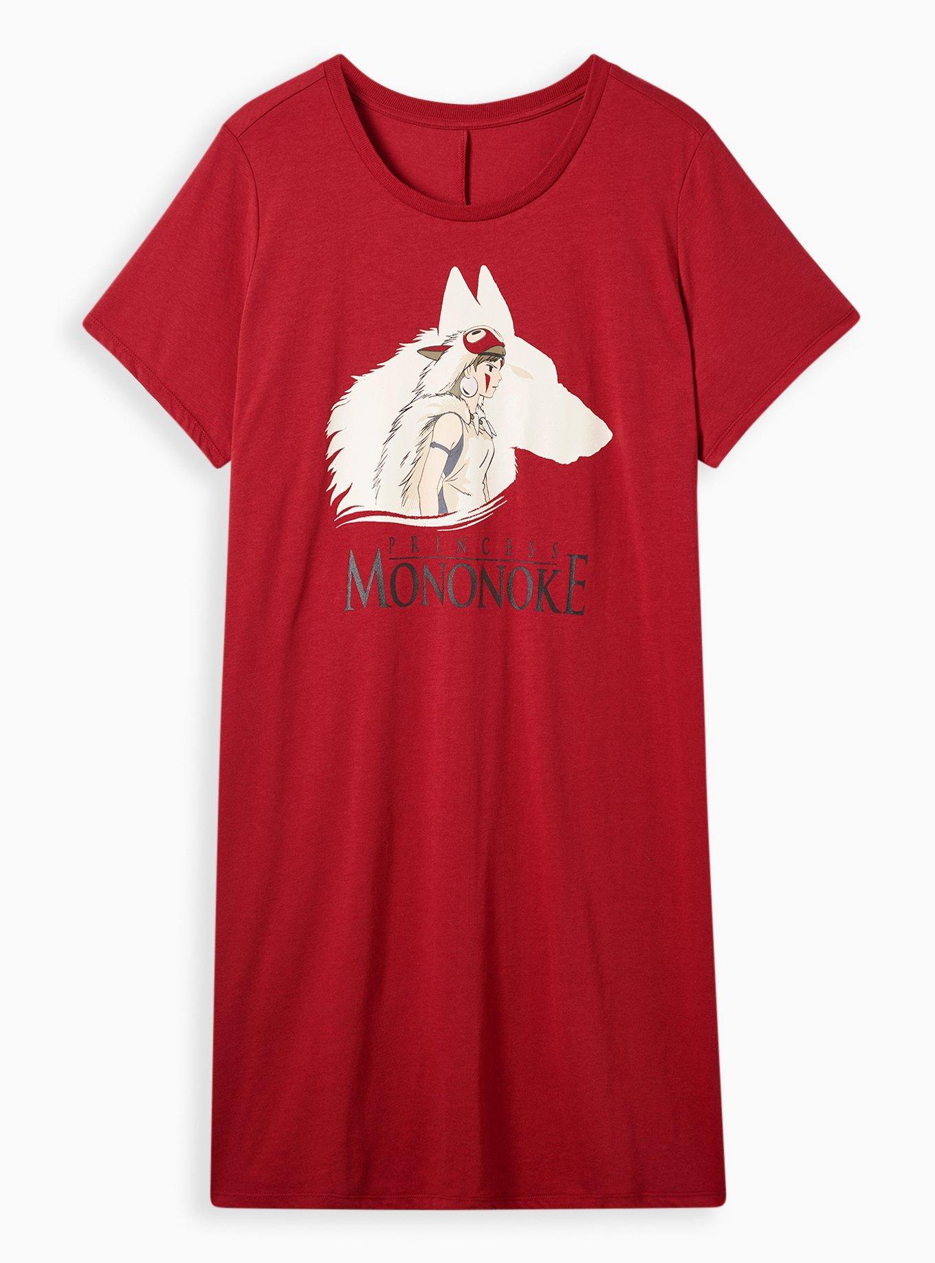 Her Universe Studio Ghibli Princess Mononoke Mini T-Shirt Dress - Triblend Red, RED, hi-res