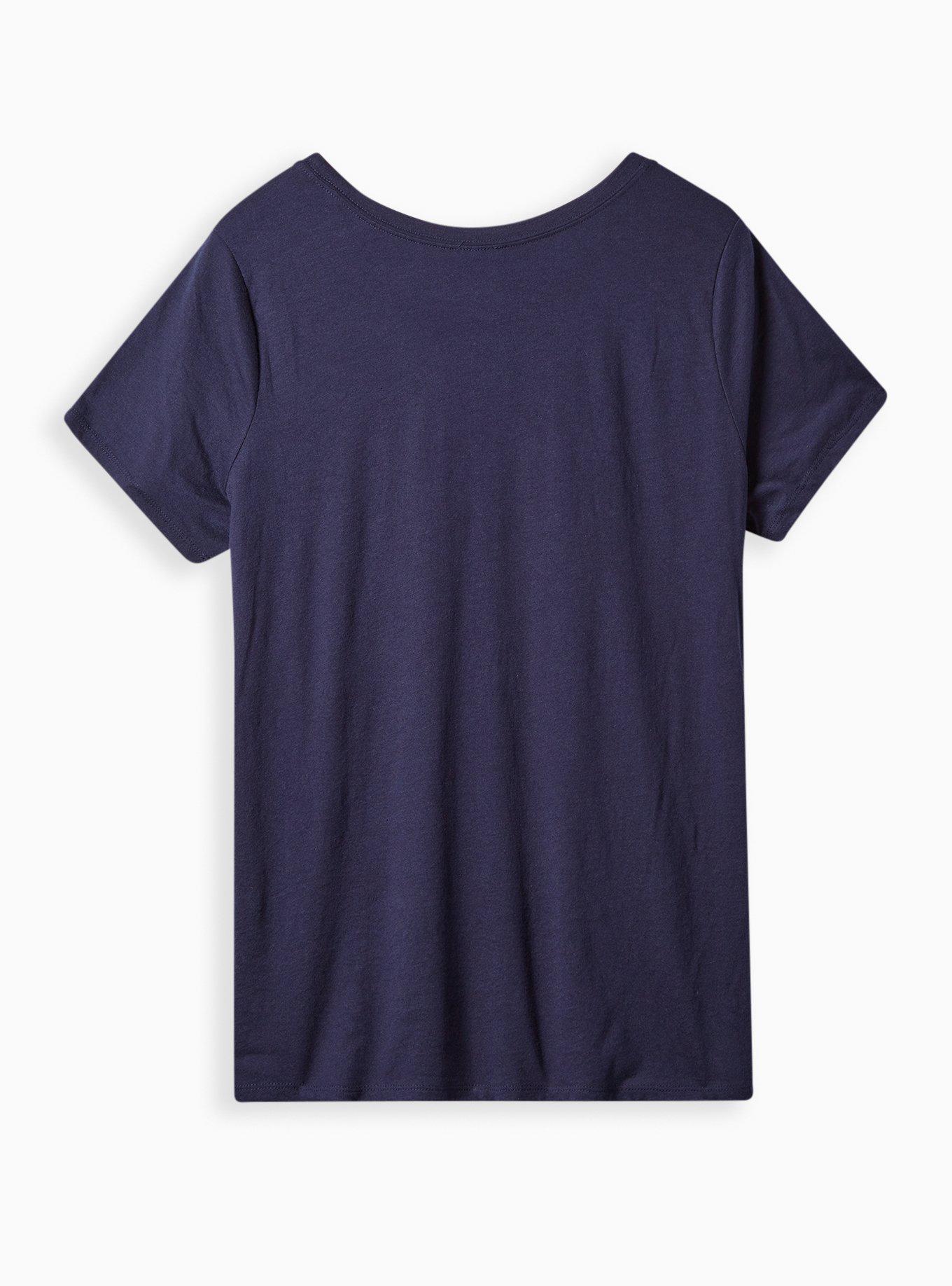 Plus Size Grey's Anatomy Slim Fit Tee - Cotton-Blend I'm Brilliant Navy, PEACOAT, alternate