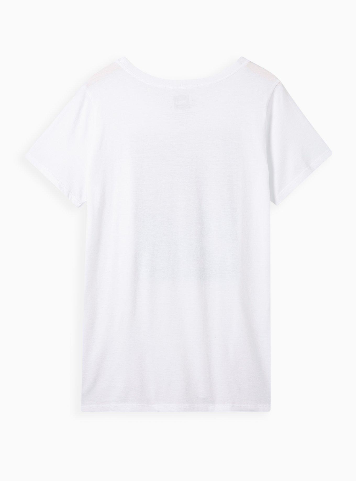 Godzilla Slim Fit Crew Neck Top - Cotton White , BRIGHT WHITE, alternate