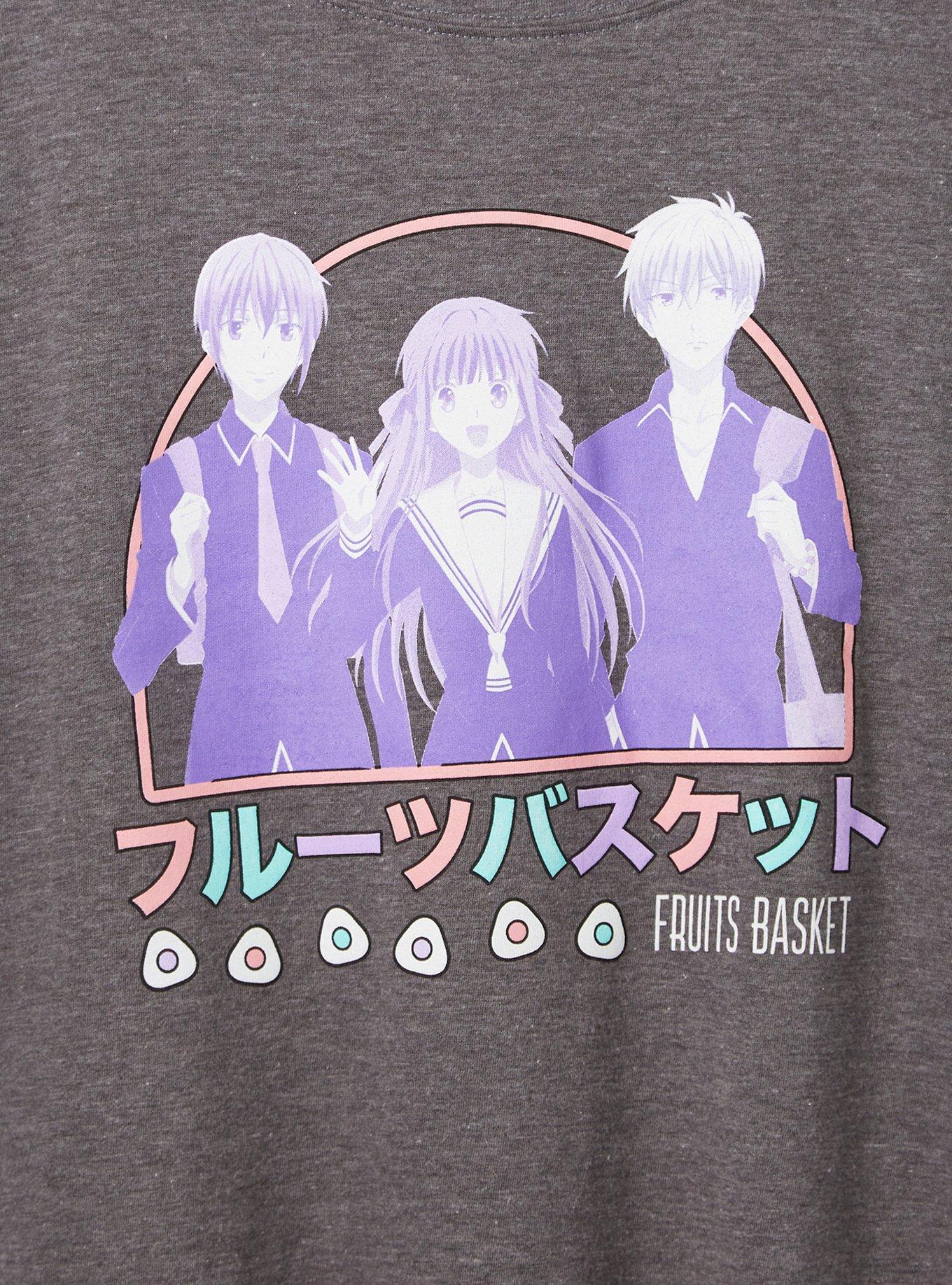 Plus Size Fruit Basket Slim Fit Crew Top - Signature Jersey Fruba Grey , MEDIUM HEATHER GREY, alternate