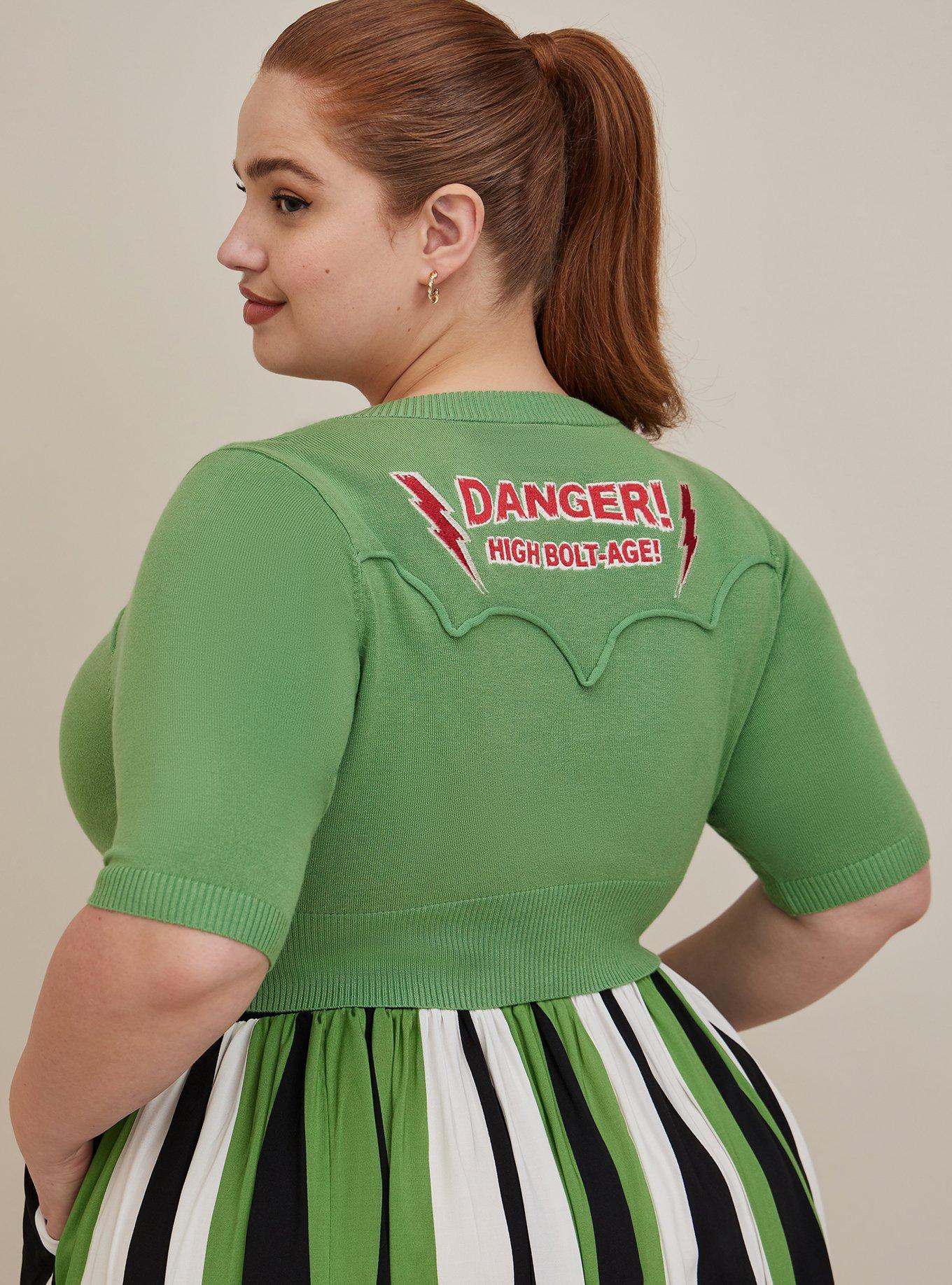 Universal Monsters The Bride Of Frankenstein Button Up Shrug, STONE GREEN, alternate