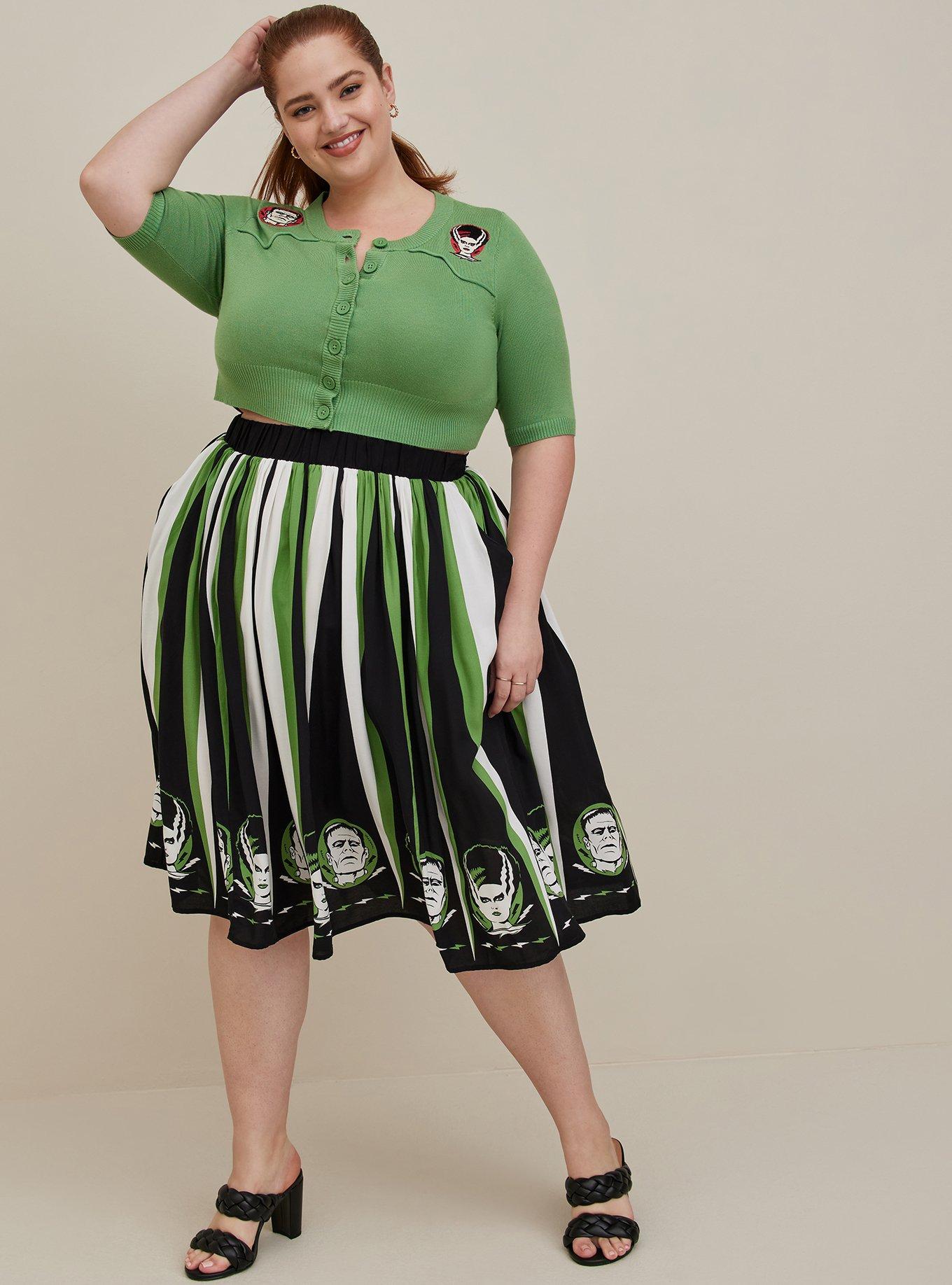 Universal Monsters The Bride Of Frankenstein Button Up Shrug, STONE GREEN, alternate