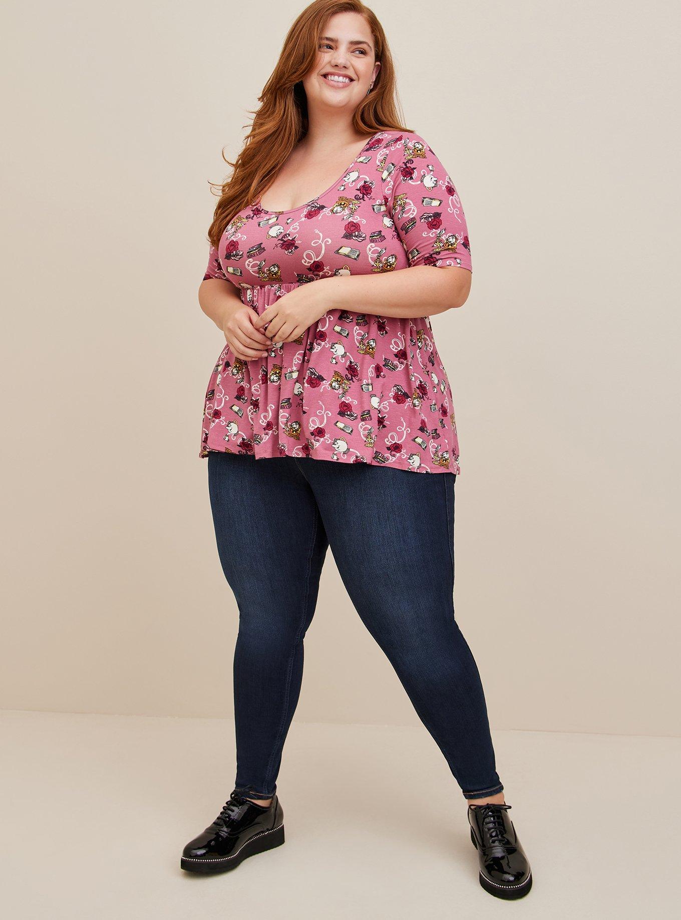 Disney Beauty And The Beast Babydoll Heritage Slub Tunic Top, MULTI, alternate