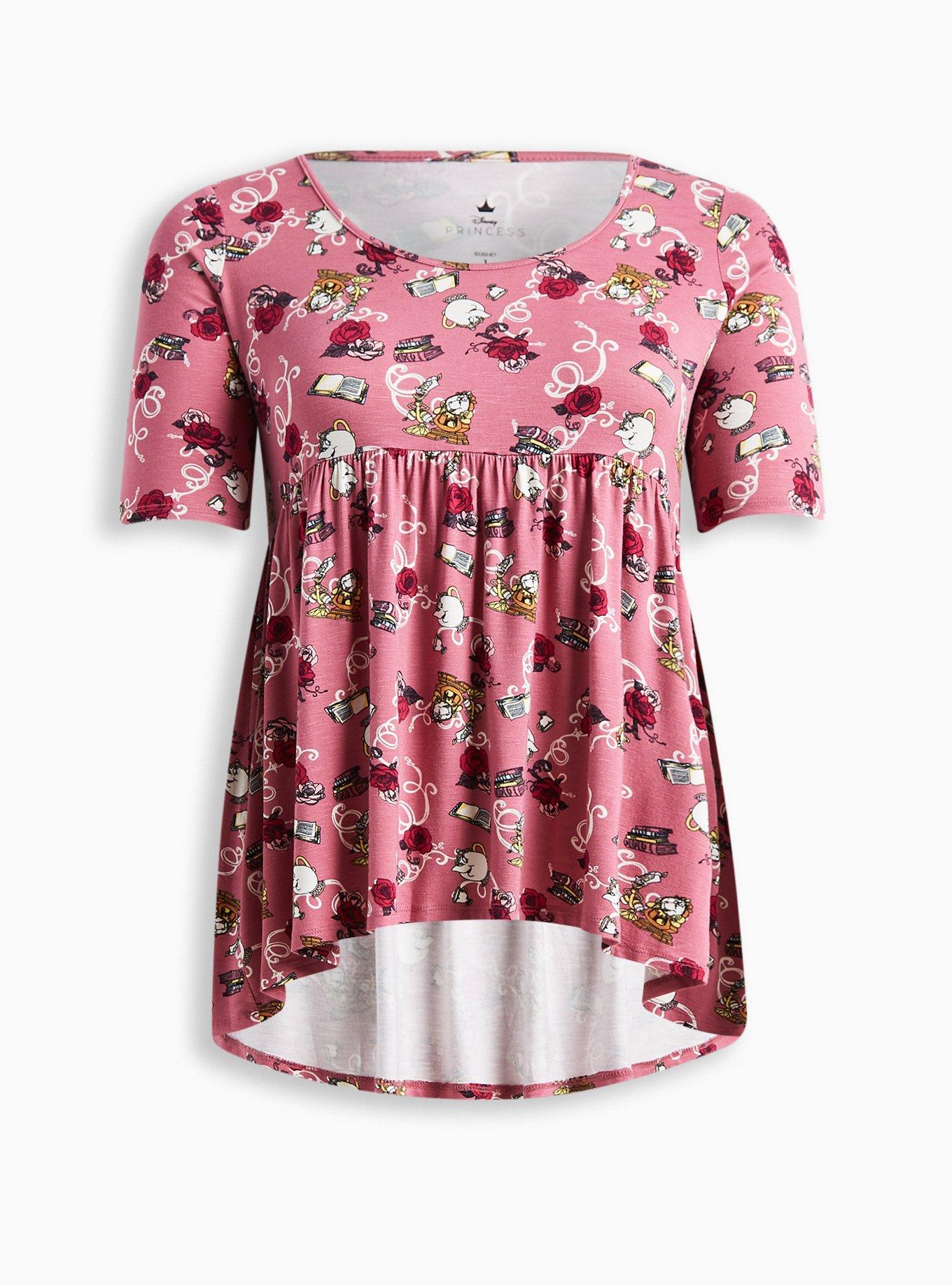 Disney Beauty And The Beast Babydoll Heritage Slub Tunic Top, MULTI, hi-res