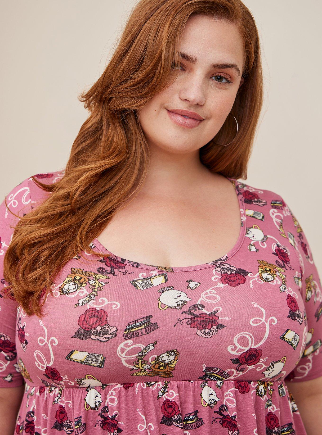 Disney Beauty And The Beast Babydoll Heritage Slub Tunic Top, MULTI, hi-res