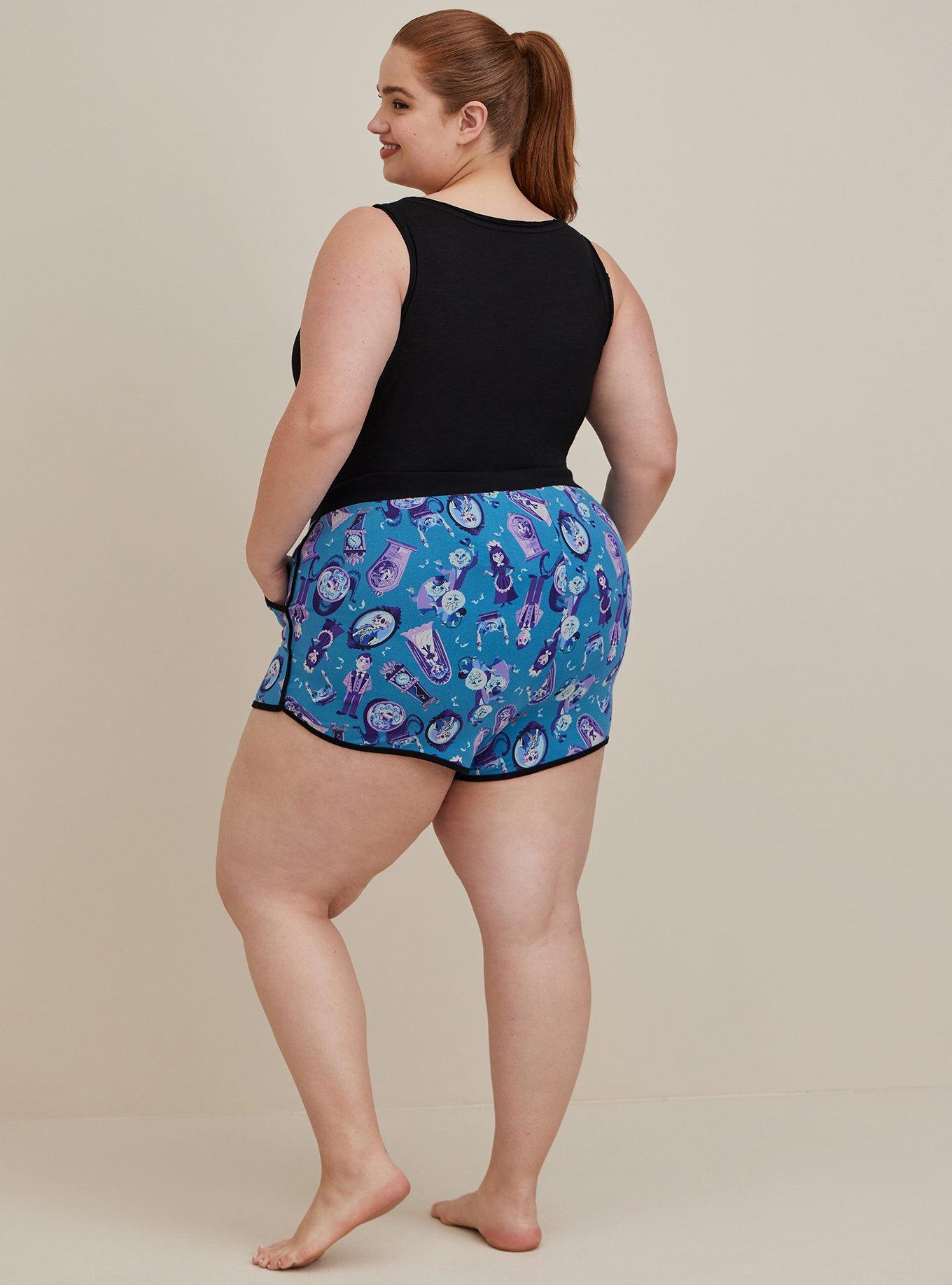 Plus Size Disney The Haunted Mansion Sleep Short - Cotton Blue Multi, MULTI, alternate