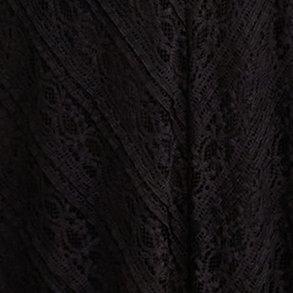 Plus Size High Neck Handkerchief Midi Dress - Lace Black, DEEP BLACK, swatch