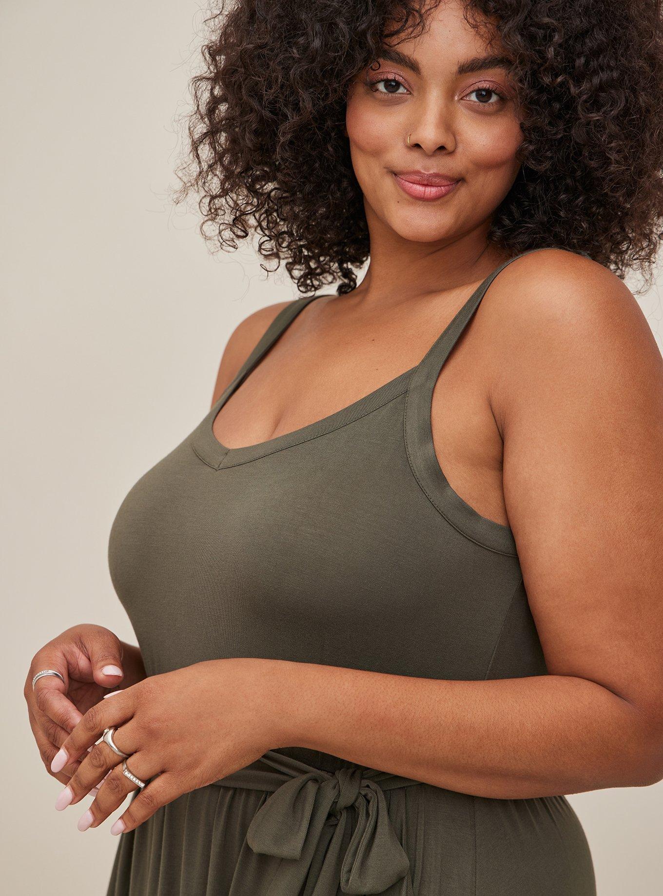 Midi Tiered Dress - Super Soft Olive, , alternate