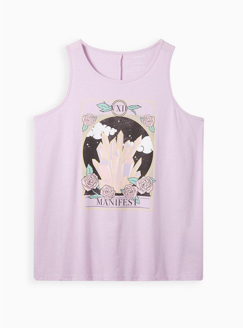 Everyday Tank - Signature Jersey Crystals Manifest Lavender, ORCHID BLOOM, hi-res
