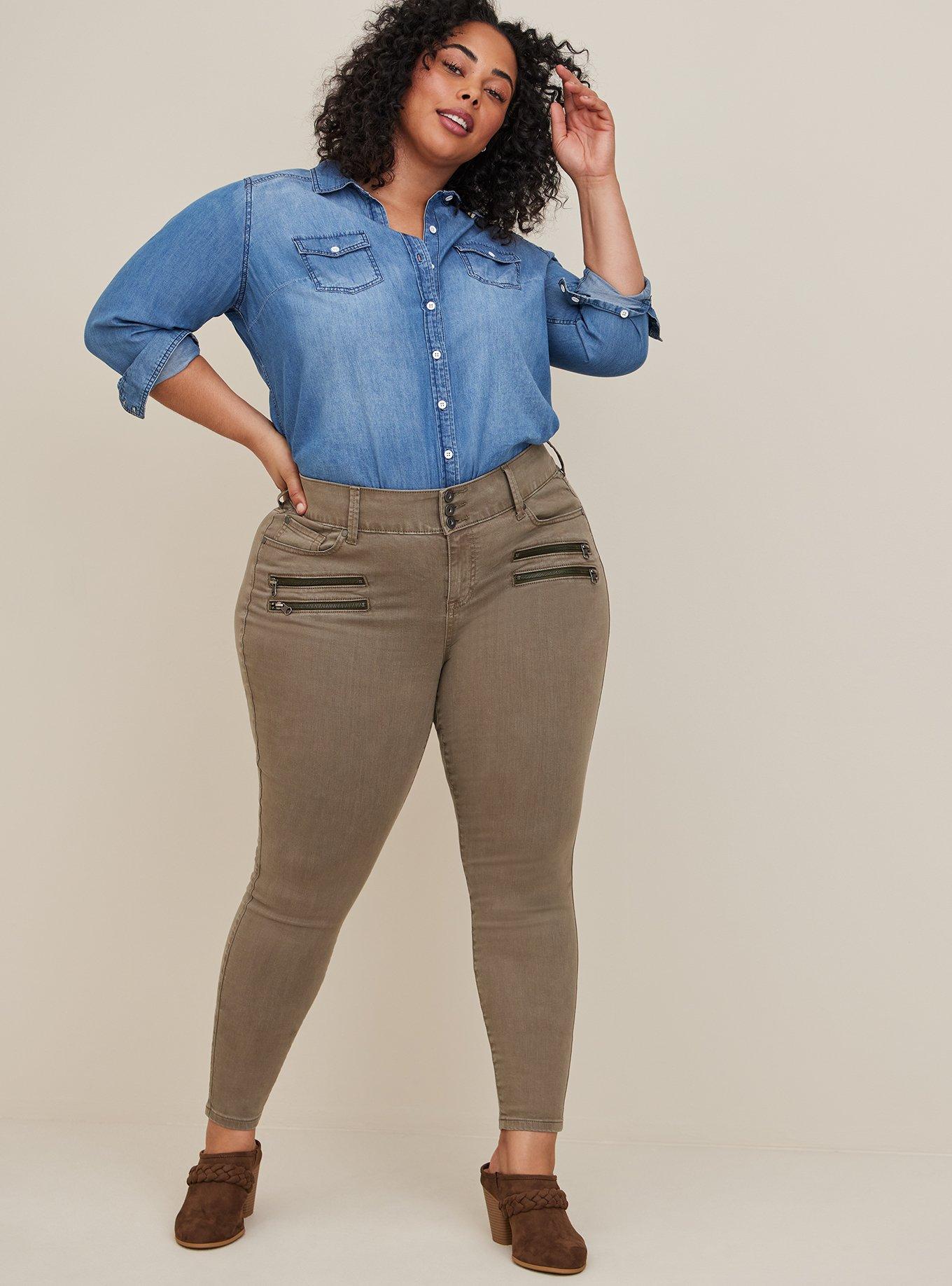 Plus Size - Jegging Skinny Super Soft High-Rise Multi Zip Jean - Torrid