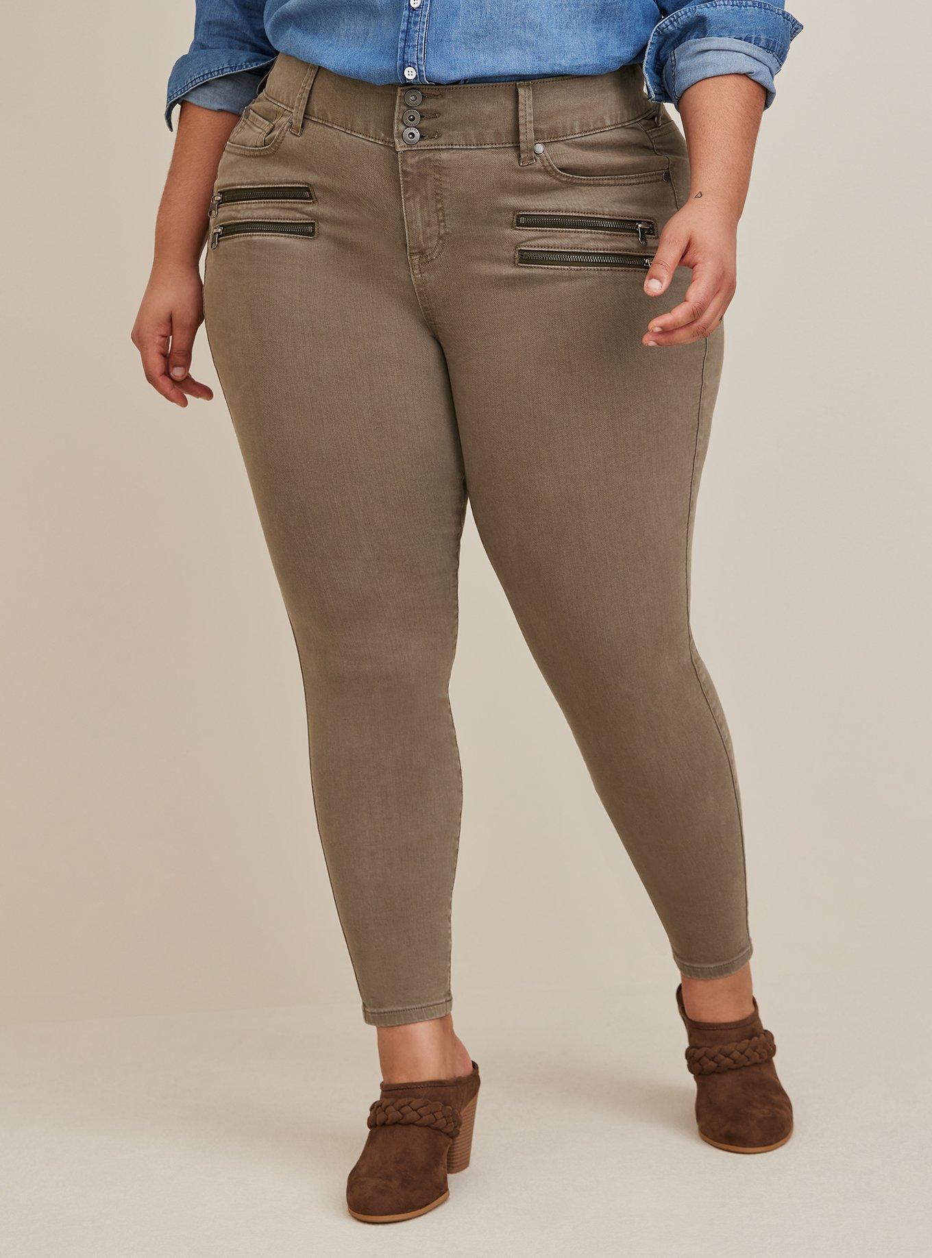 Torrid Brown Denim Leggins, Jeggings