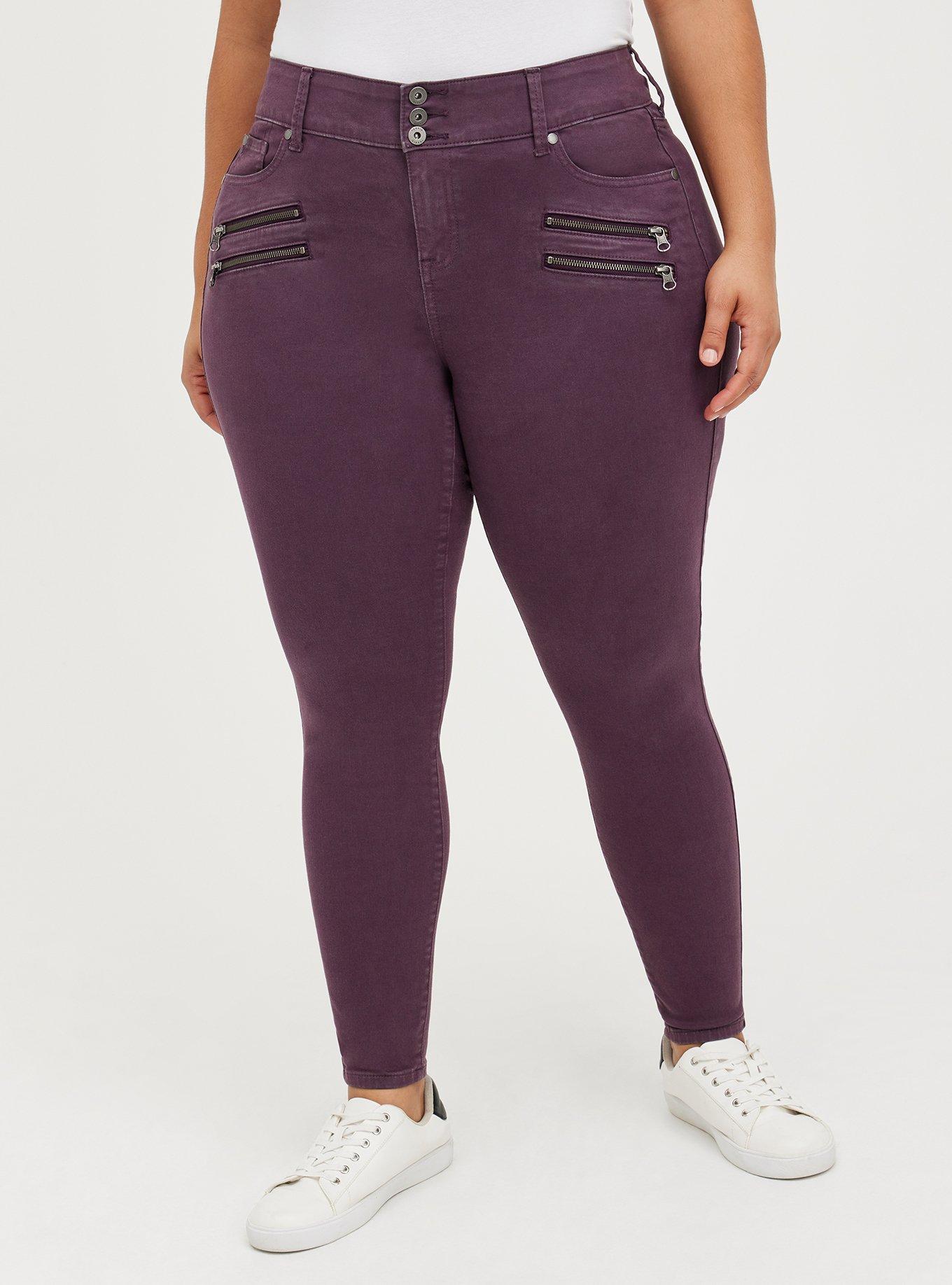 Women's Cotton Blend Pull-on Color Jeggings (Royal Purple, Small