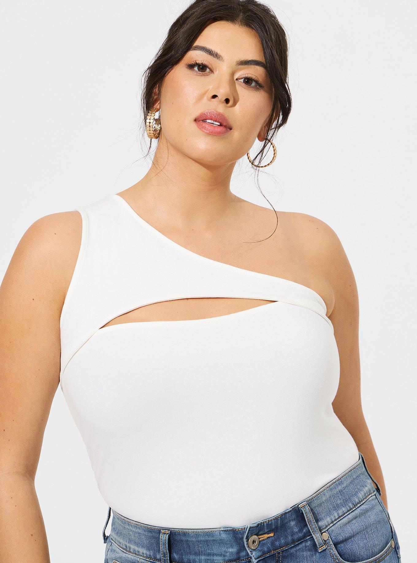 Plus Size - Foxy Cutout One Shoulder Top - Torrid