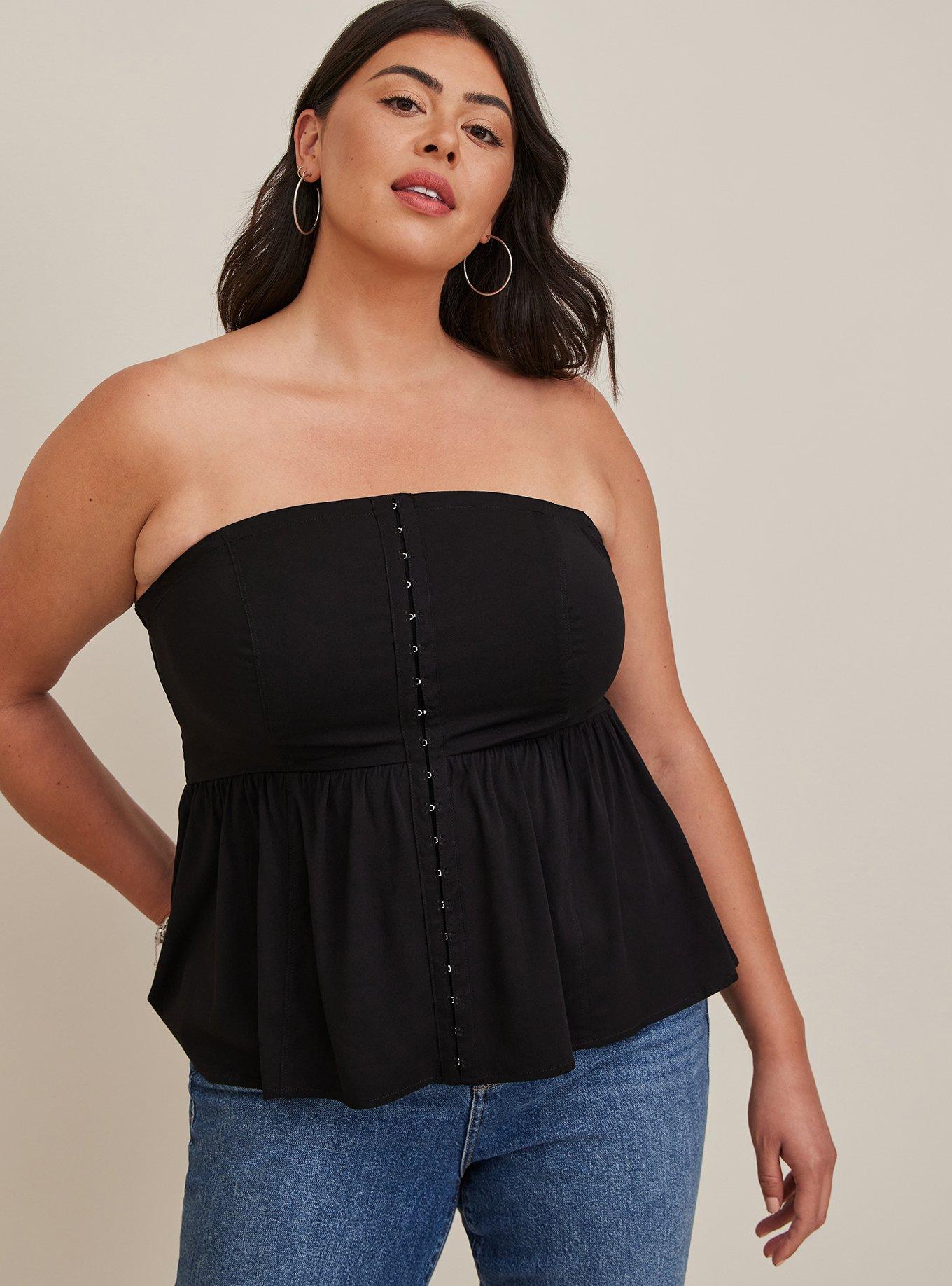 Plus Black Structure Corset Top  Plus size corset dress, Plus