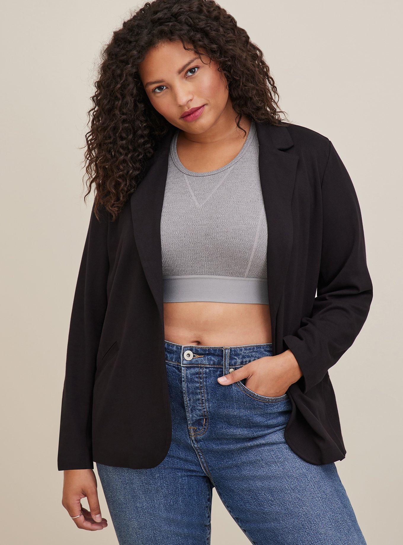 Plus Size - Studio Double Knit Boyfriend Blazer - Torrid