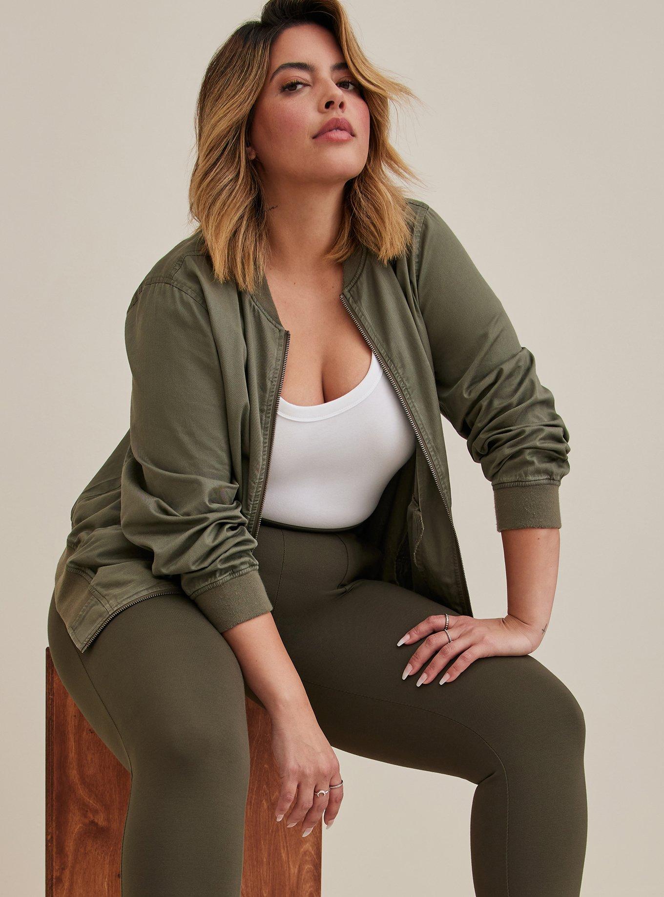 Plus size olive shop green jacket